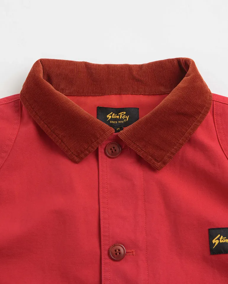 Vintage-Styled Aged Red Hunters Jacket