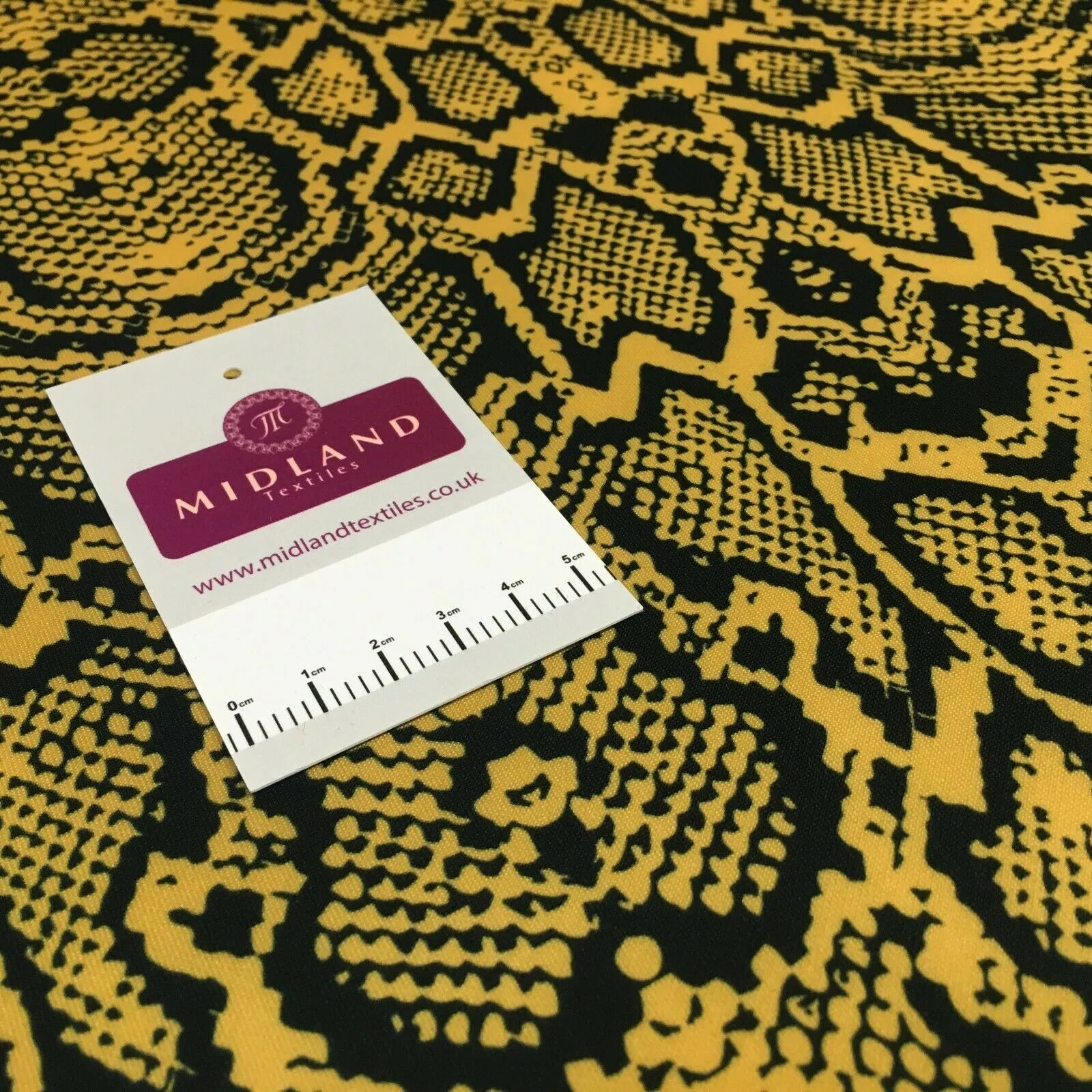 Indian Yellow Animal Print Scuba Dress Fabric M1526