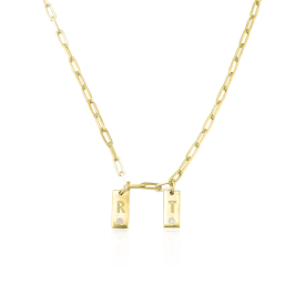 Ini Mini Dogtag Necklace - 18K Gold Vermeil