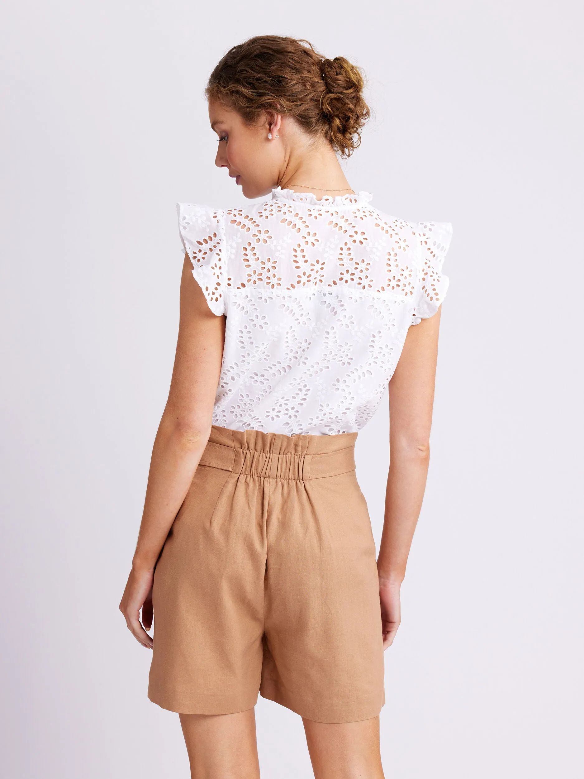 Irena Broderie Top