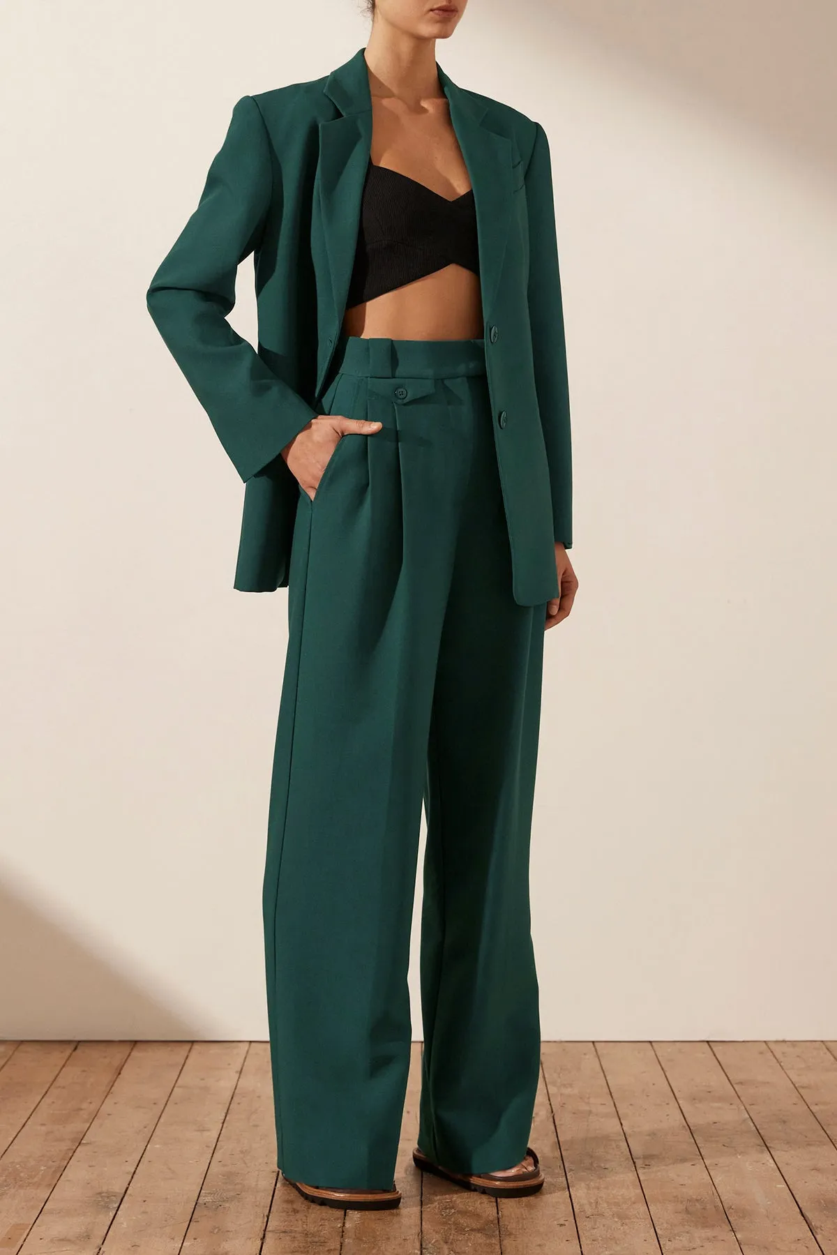 IRENA OVERSIZED TAILORED BLAZER - ROSEMARY