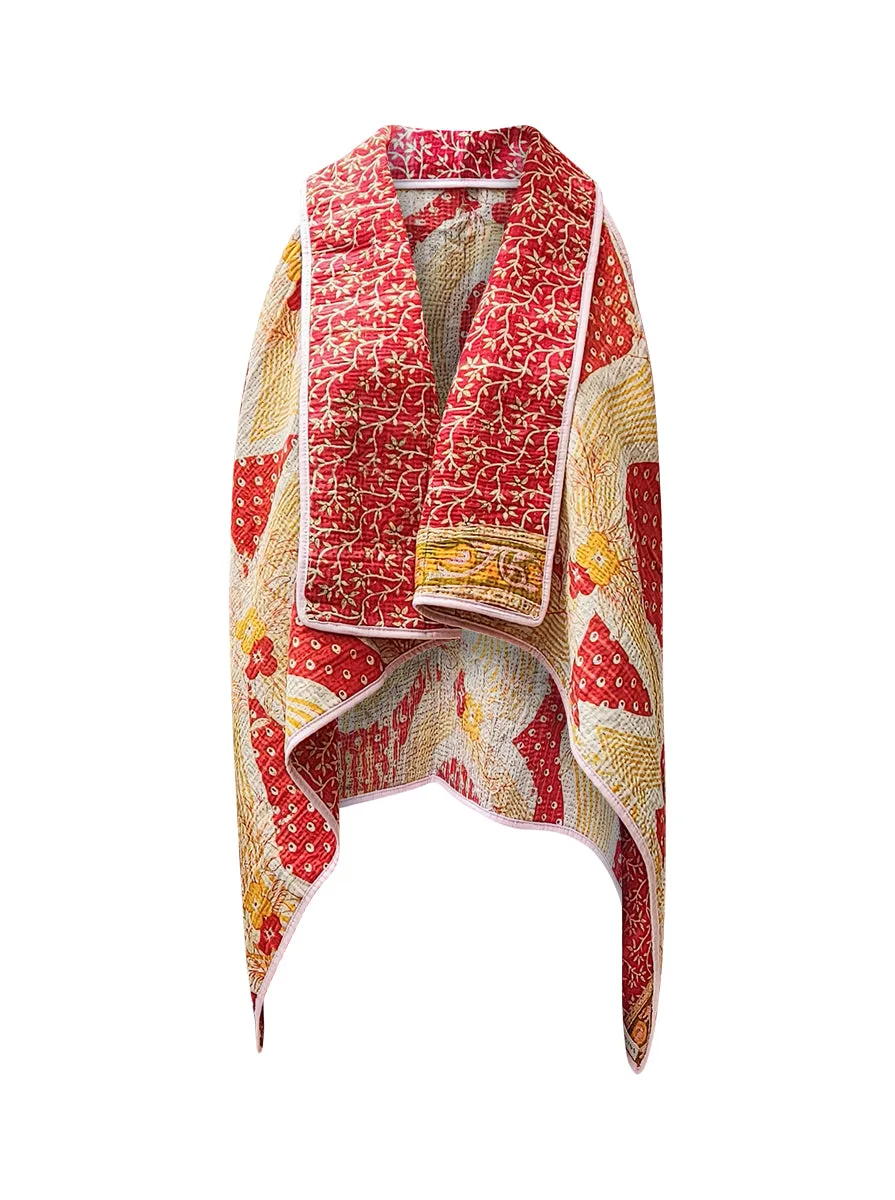 kantha vintage cape pinky