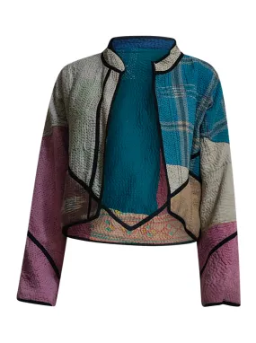 kantha vintage crop jacket hema