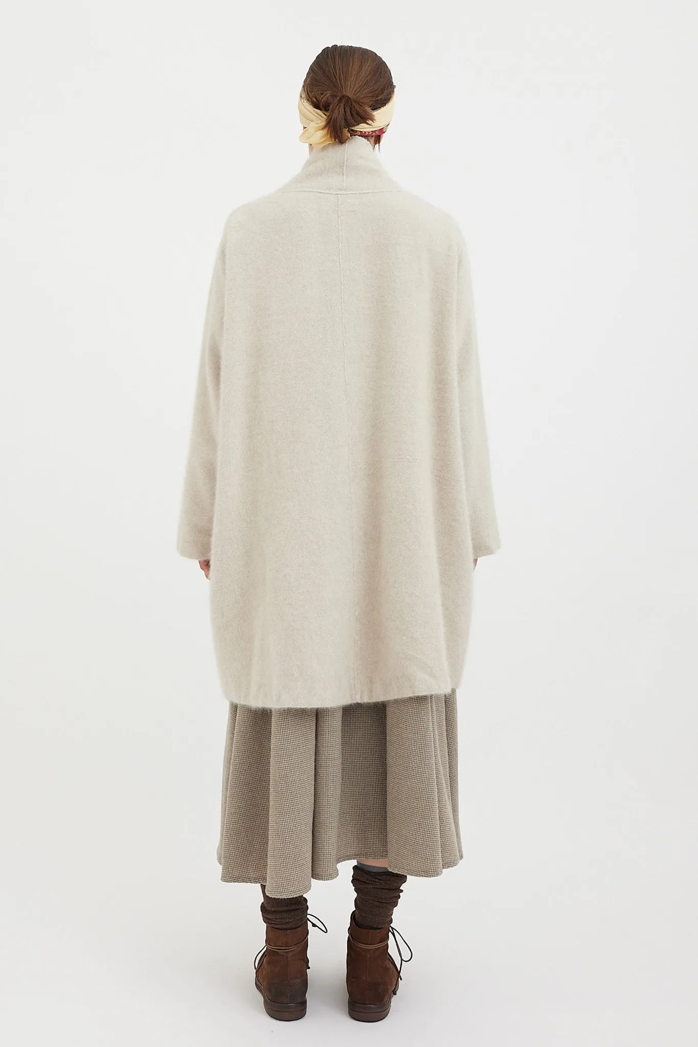 Kaval - Shawl Collar Coat - Raccoon Hand Woven