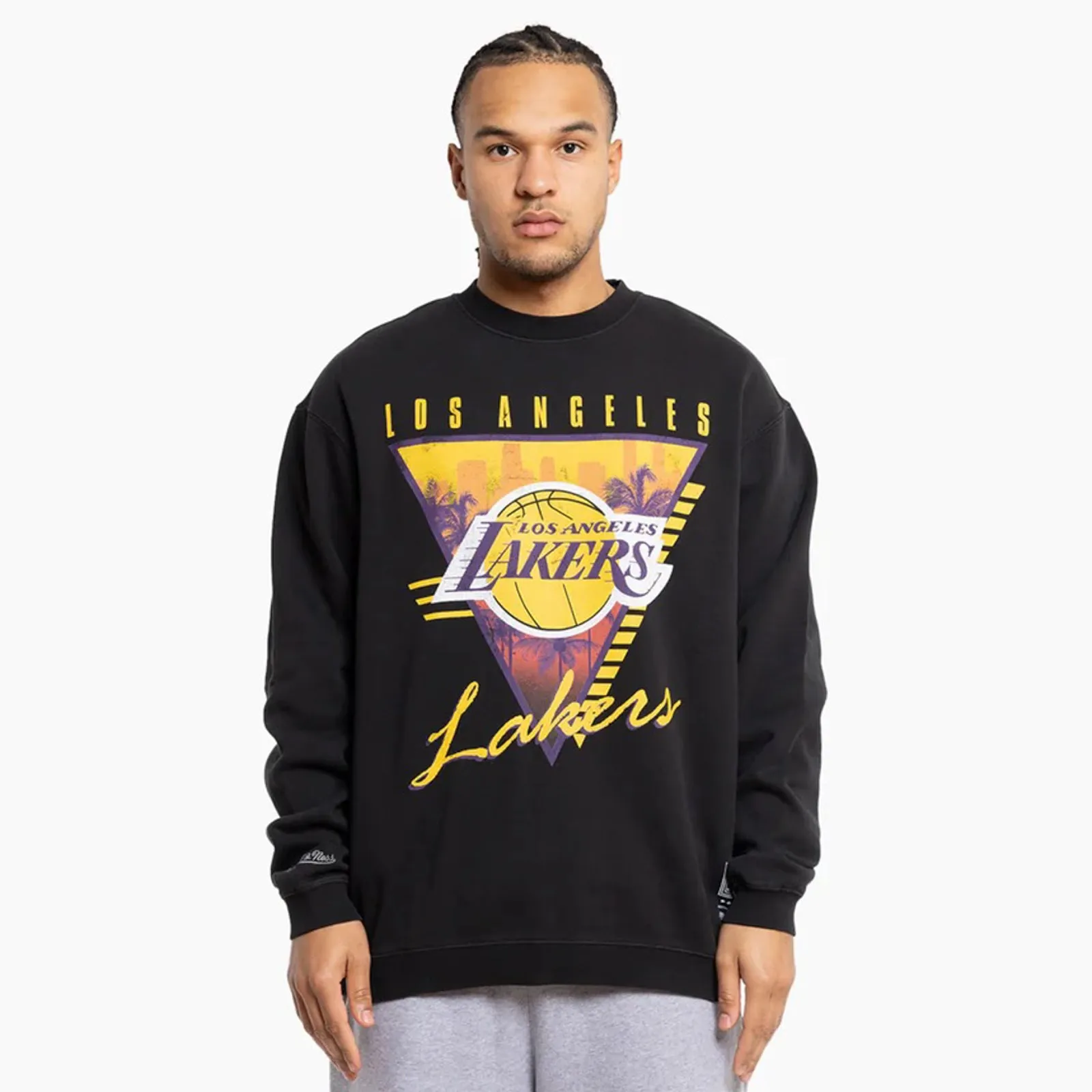 Los Angeles Lakers LOGO Crew Long Sleeve Sweatshirt by Mitchell & Ness