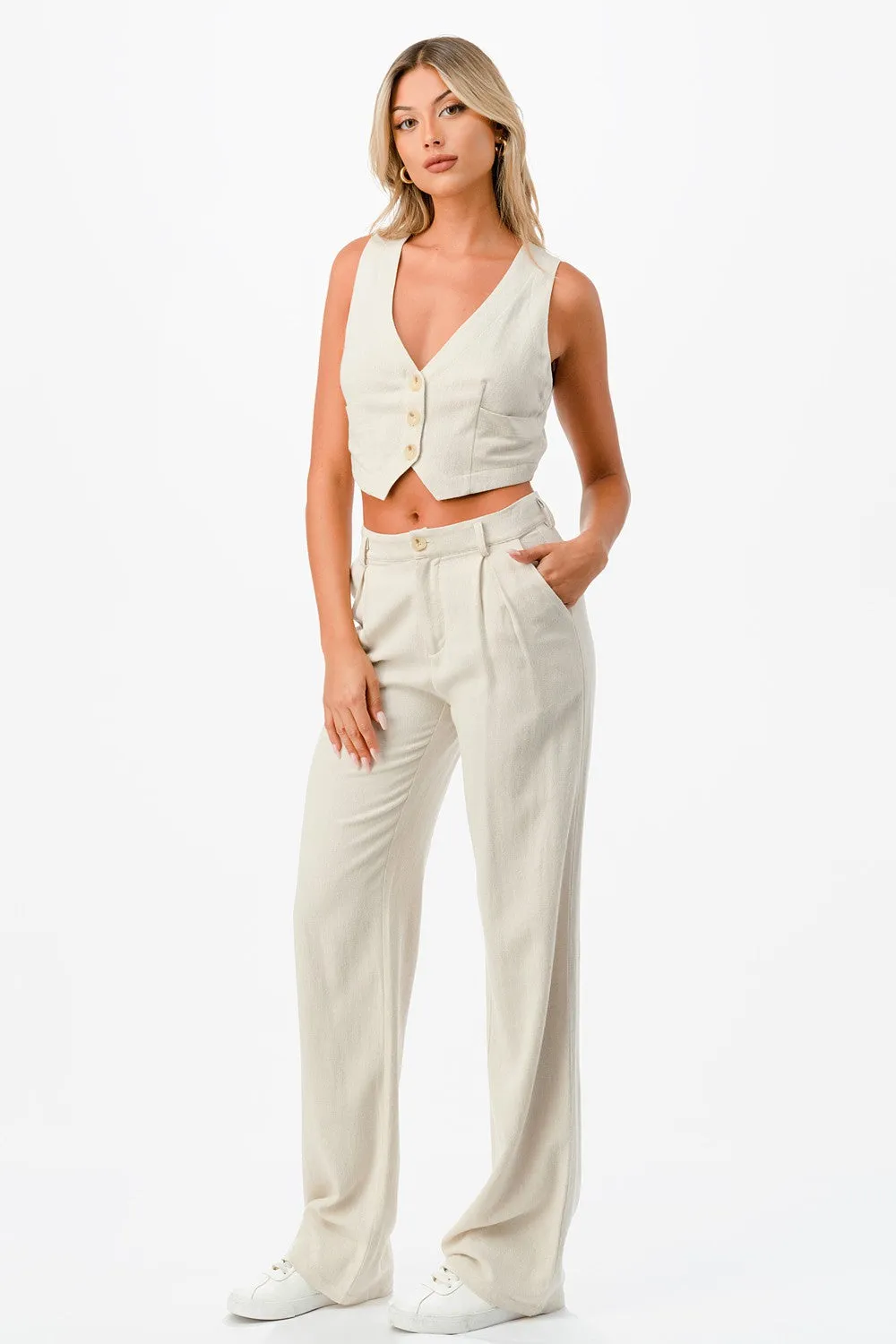 MALORIE LINEN TROUSERS