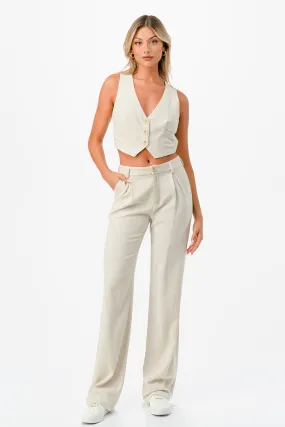 MALORIE LINEN TROUSERS