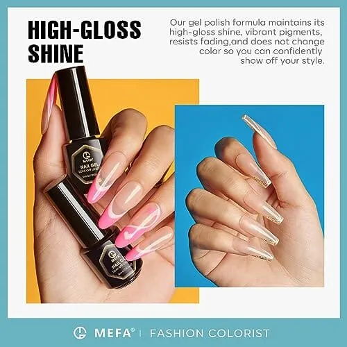 MEFA Gel Nail Polish Set | 23 Pcs | 20 Colours | Basic Collection