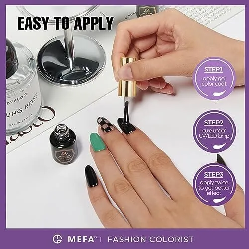 MEFA Gel Nail Polish Set | 23 Pcs | 20 Colours | Basic Collection