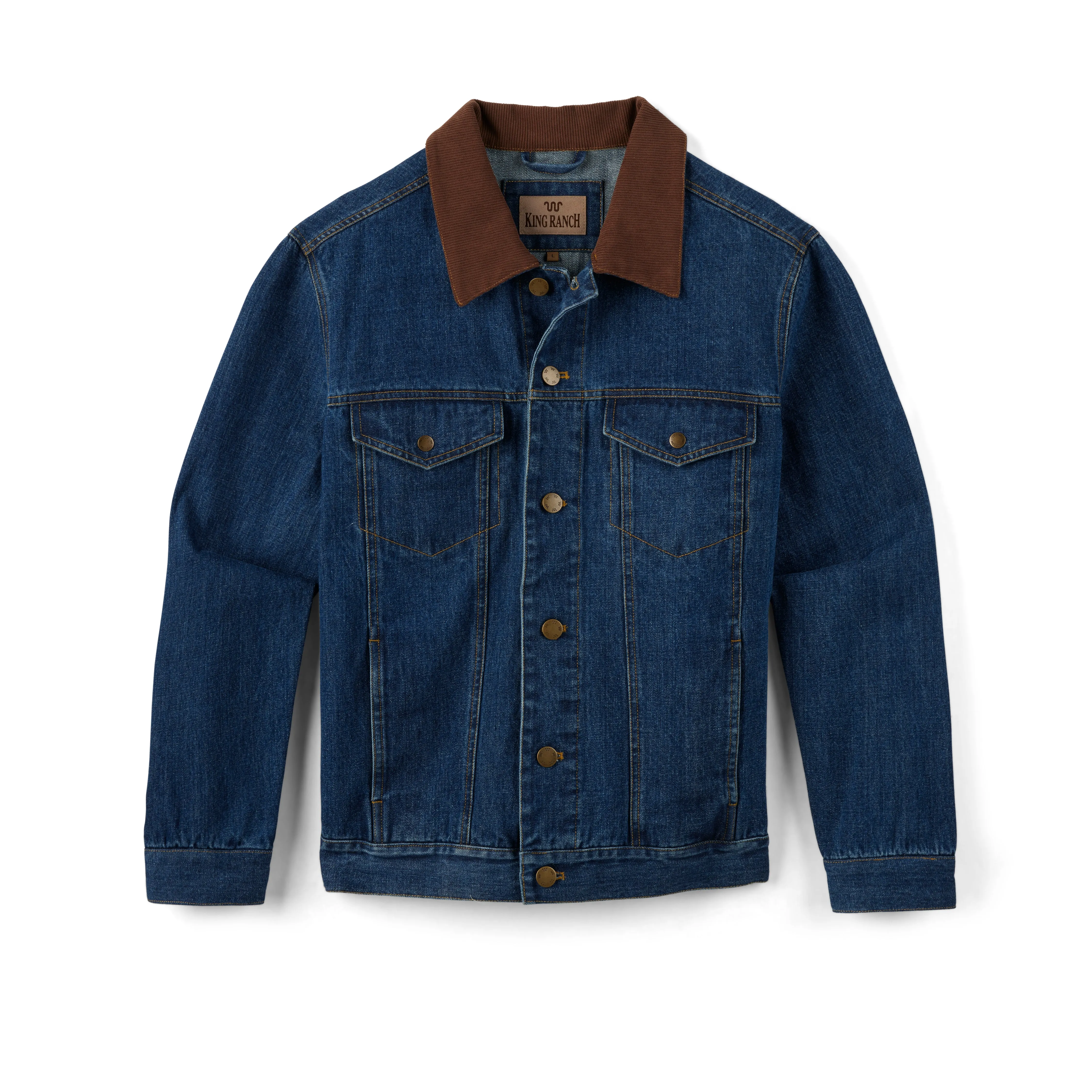 Men's Corduroy Collar Denim Jacket