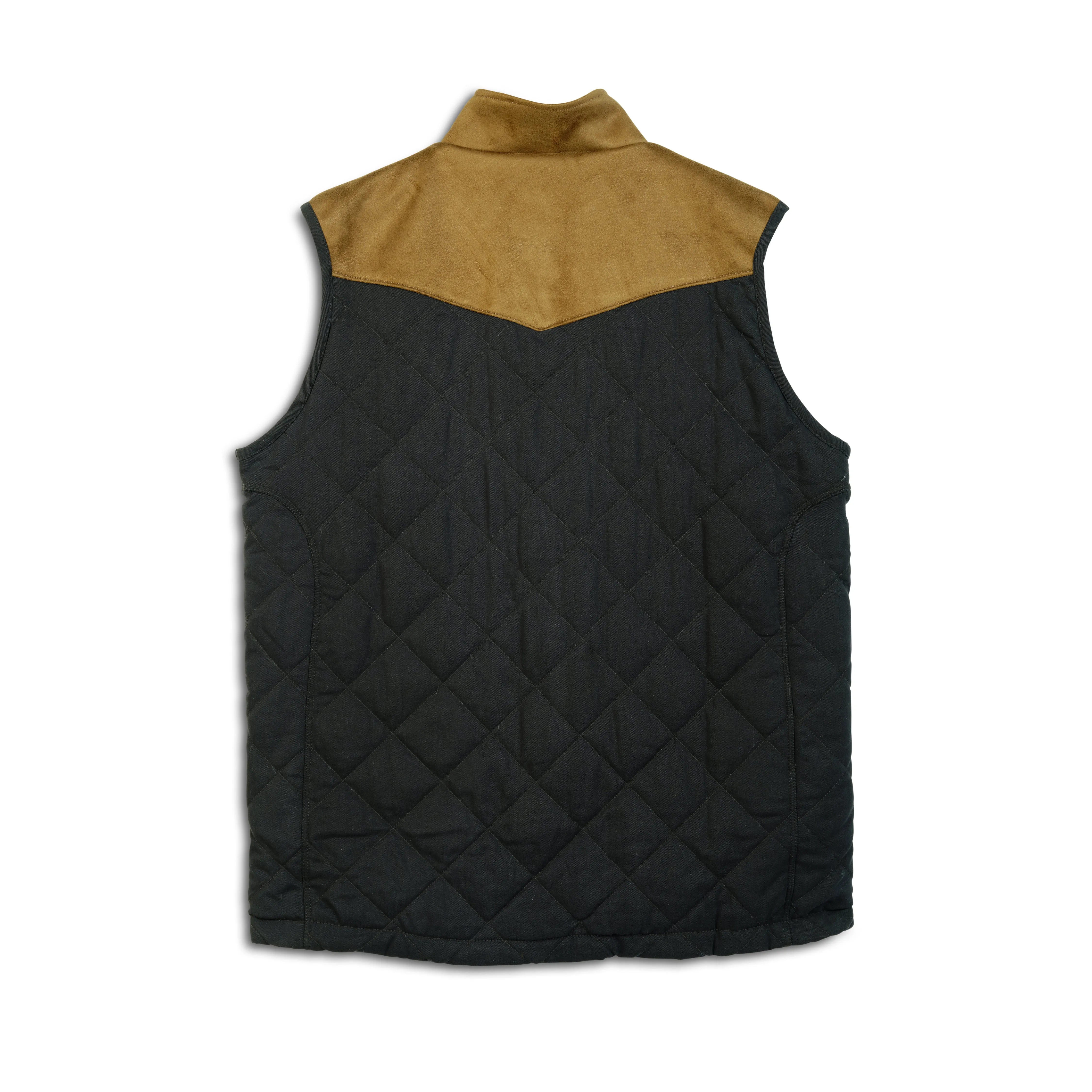 Men's Stretch Duck Twill Vest W/Suede