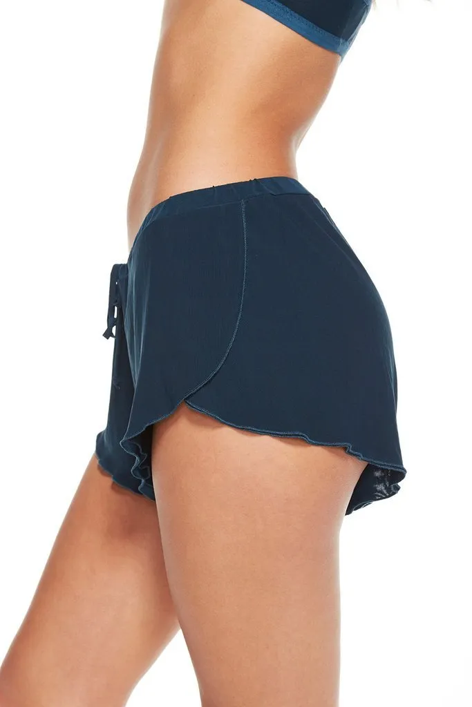 MESH FLOUNCE SHORTS