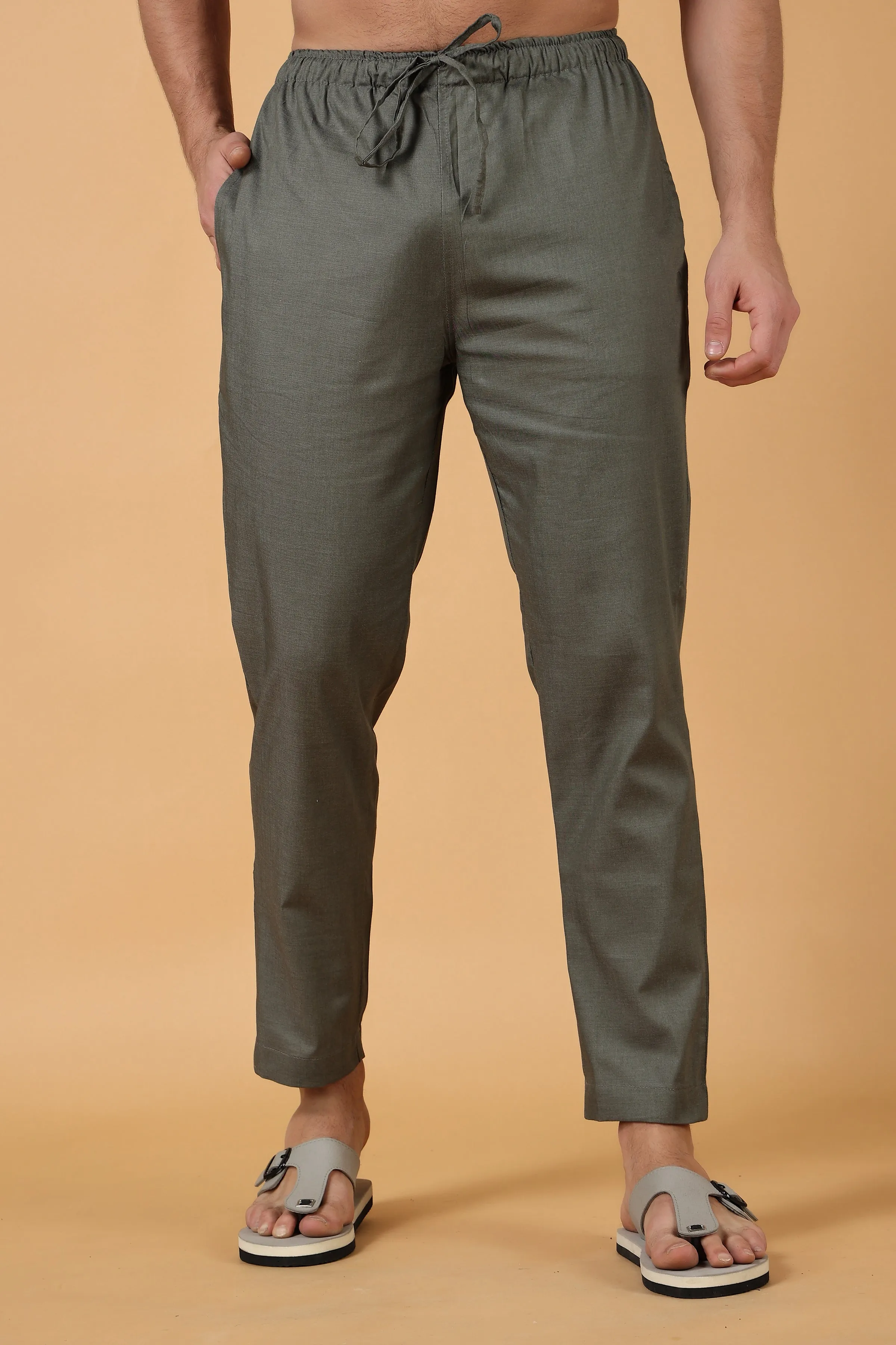 Misty Green Cotton Pajama Pant