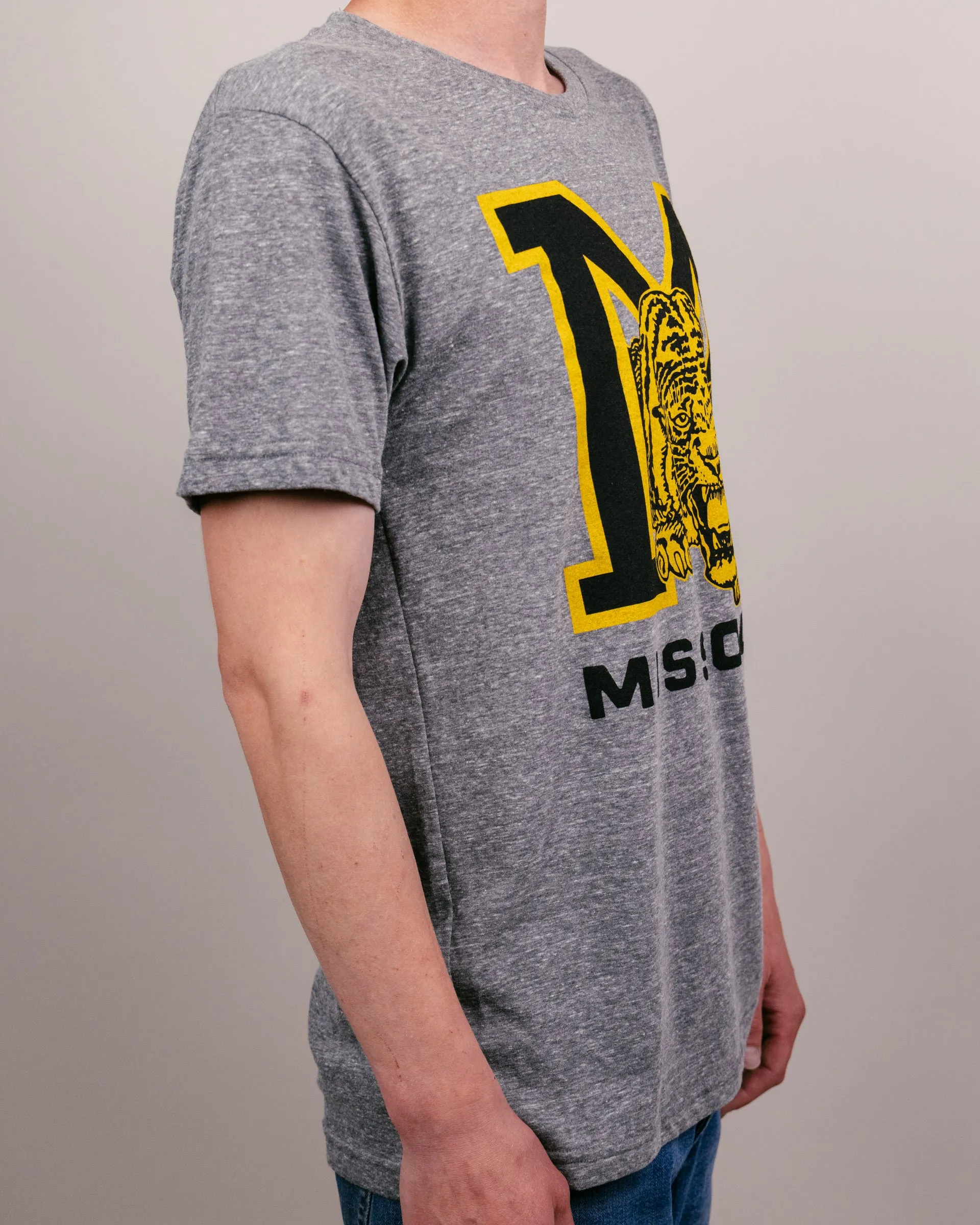 Mizzou Tigers Monogram Grey T-Shirt