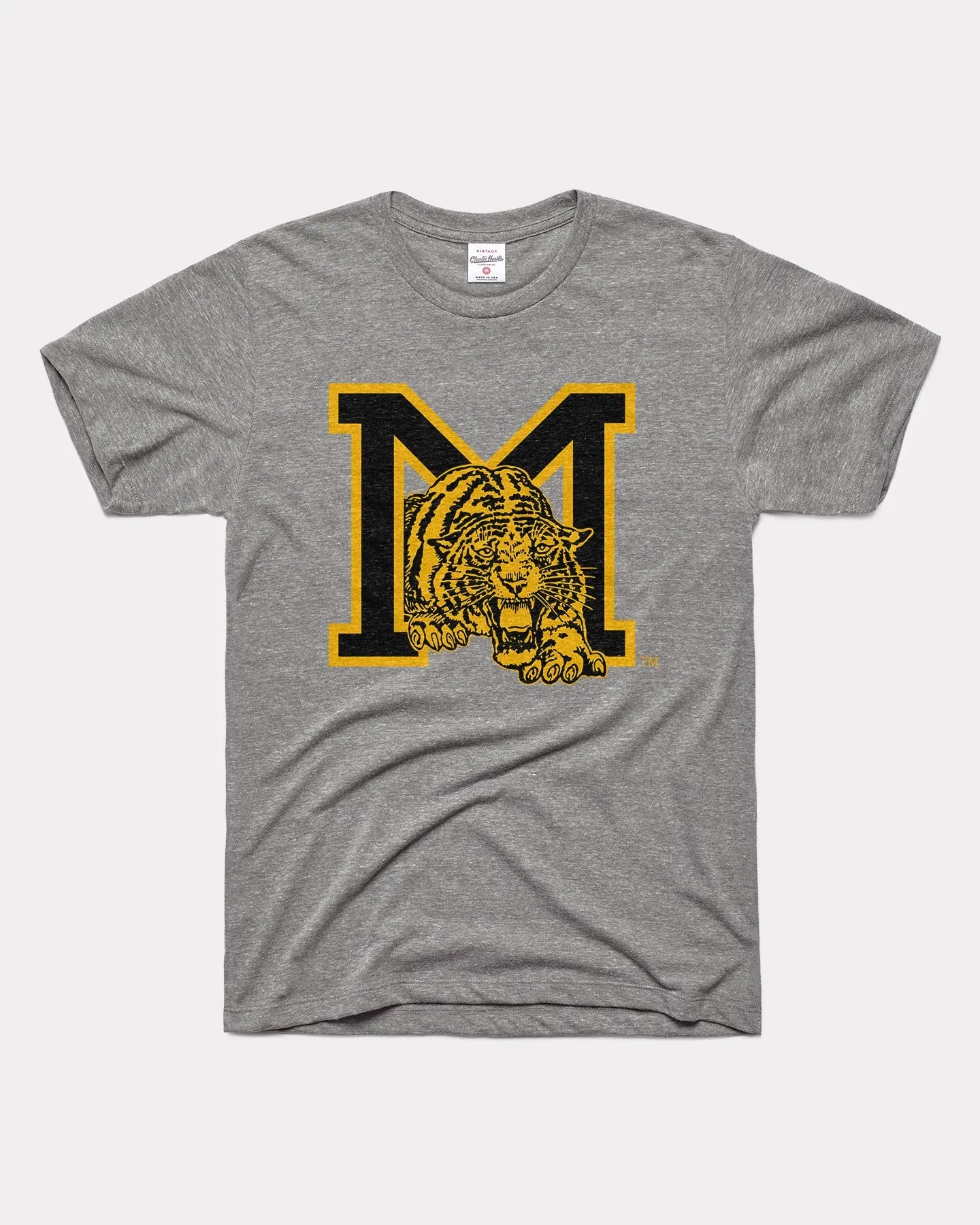 Mizzou Tigers Monogram Grey T-Shirt