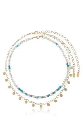 Morocco Turquoise Beaded Necklace Set