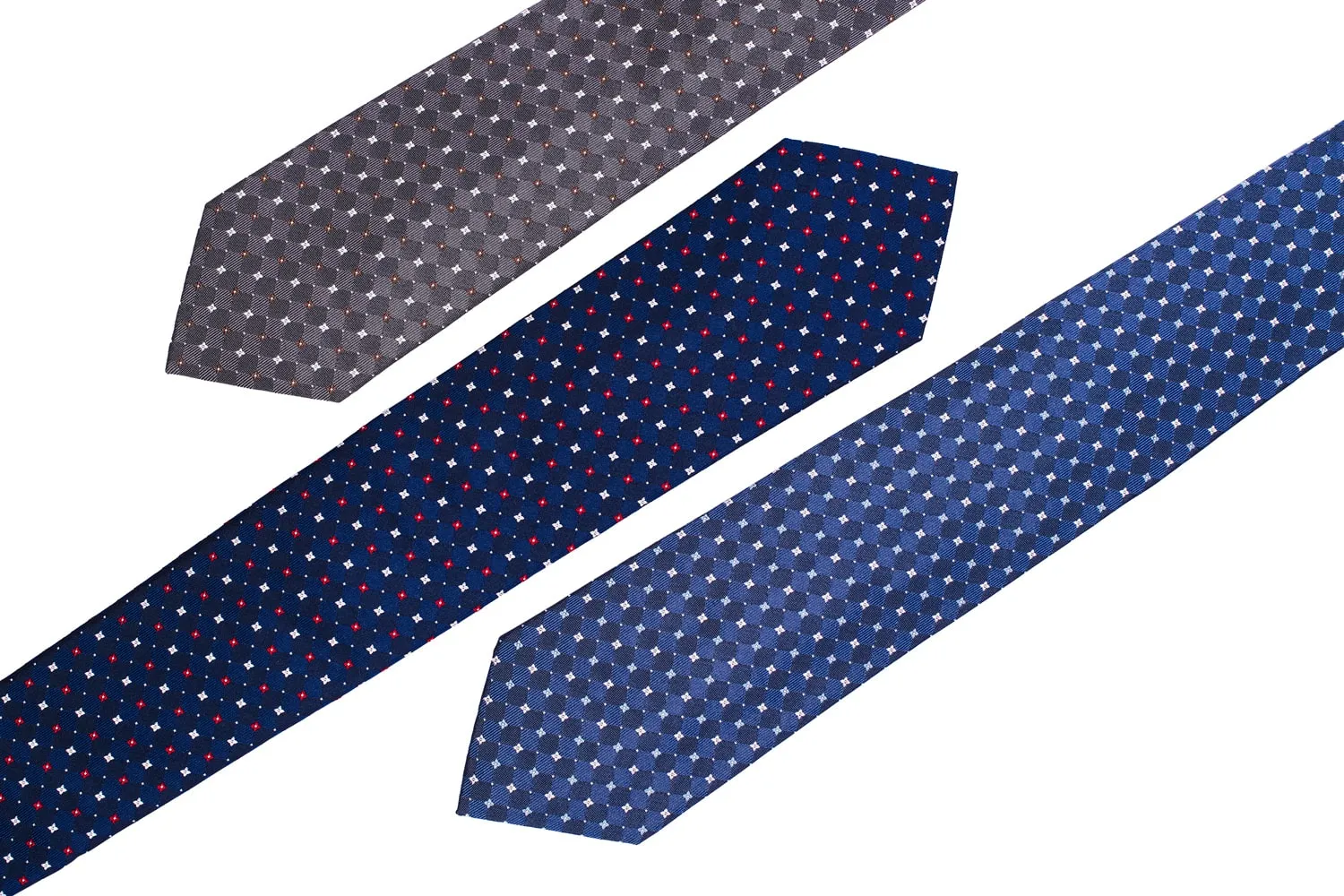 Orchard Park Foulard Silk Tie, Navy / Blue / Red