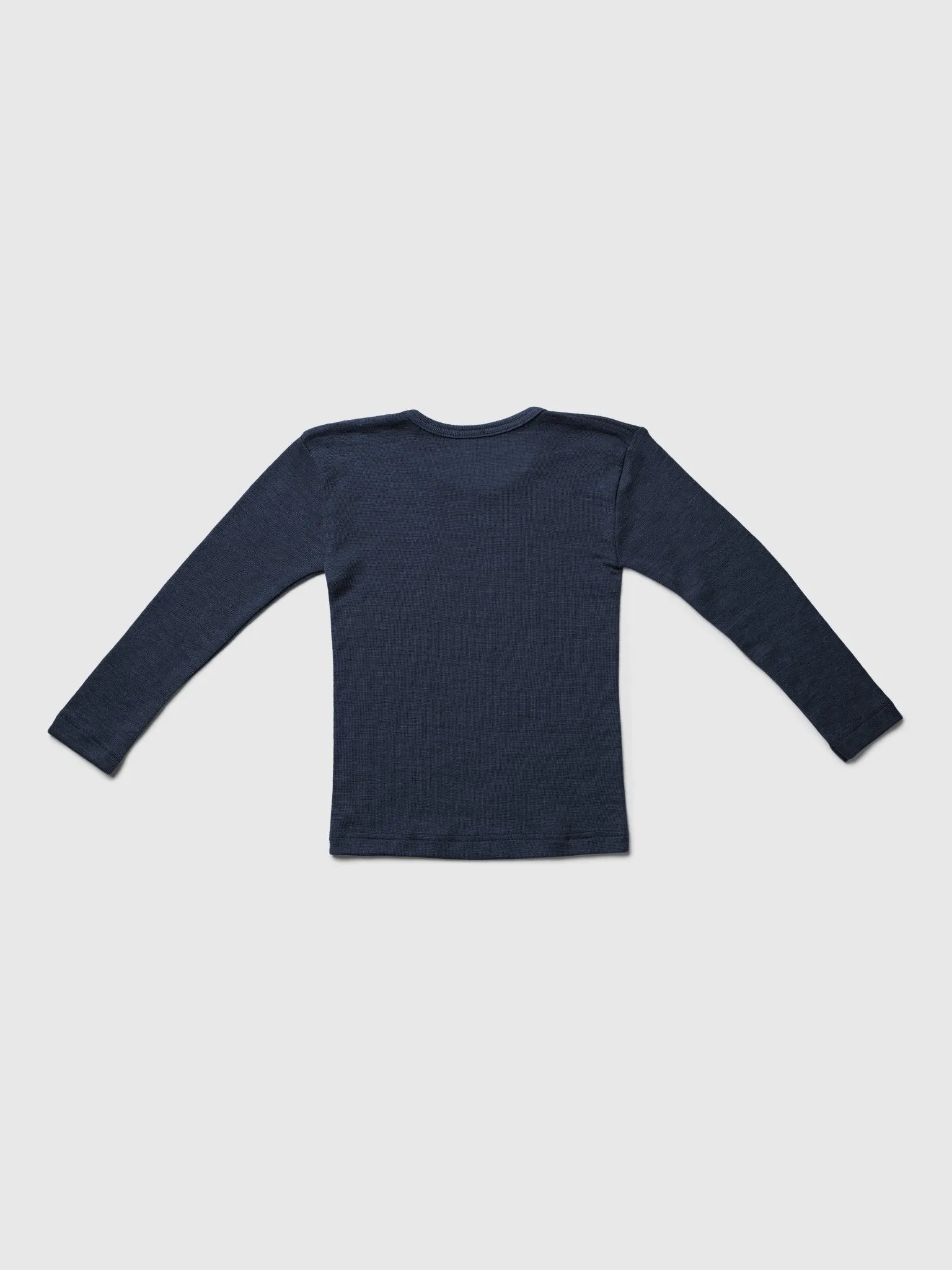 organic merino wool and silk kids shirt - navy