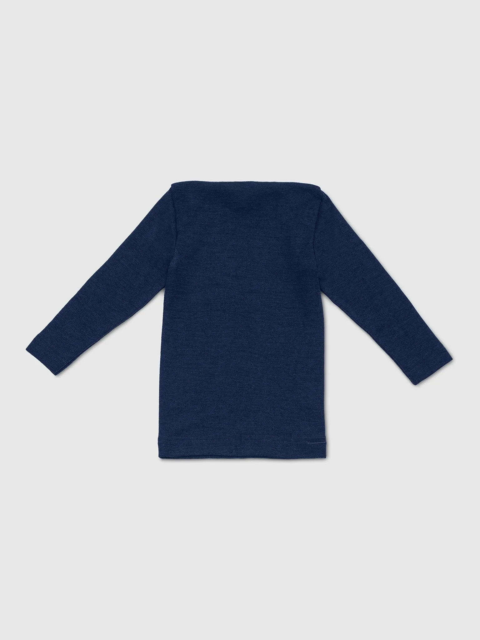 organic merino wool and silk shirt in navy - baby/toddler