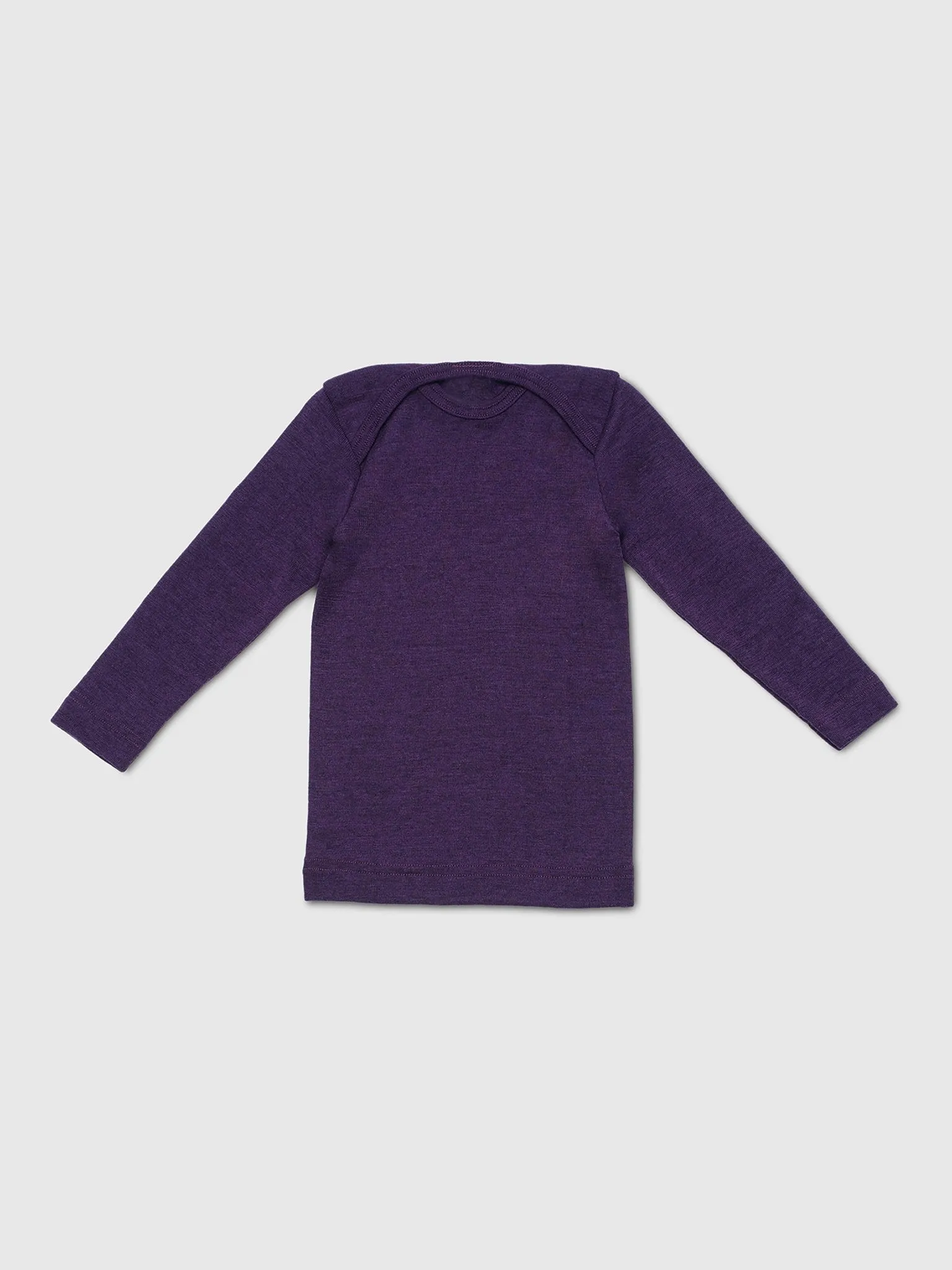 organic merino wool and silk shirt in purple - baby/toddler