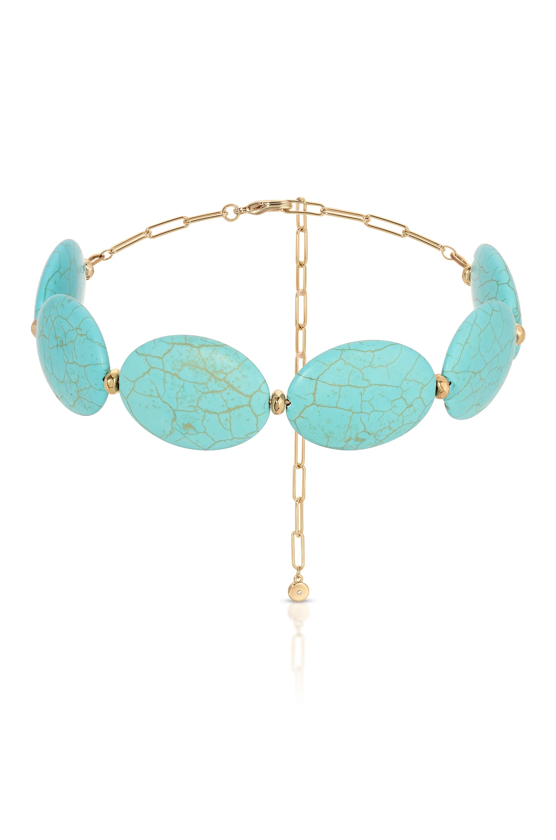 Oval Turquoise Stones Statement Choker