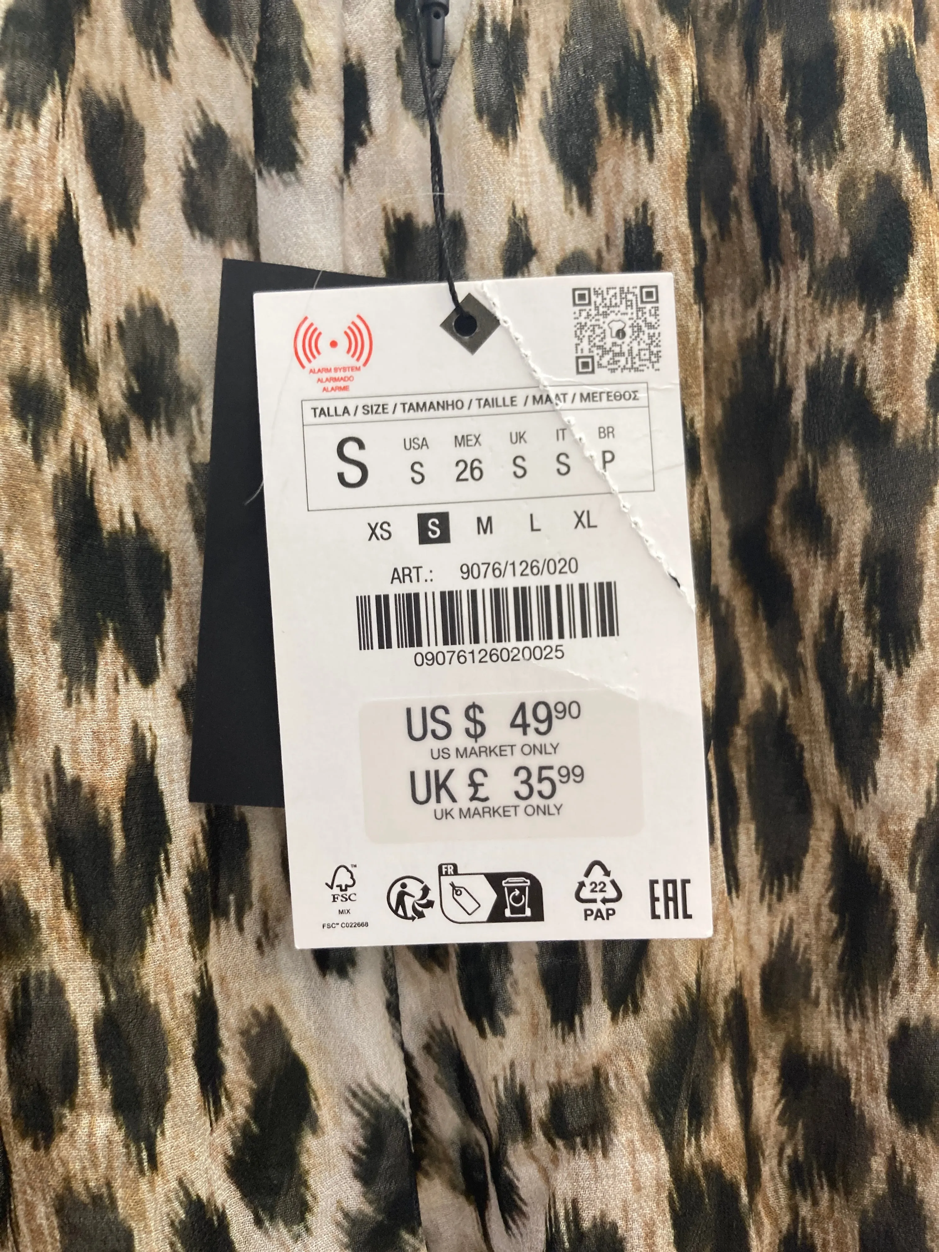 Pants Other By Zara In Animal Print, Size: S