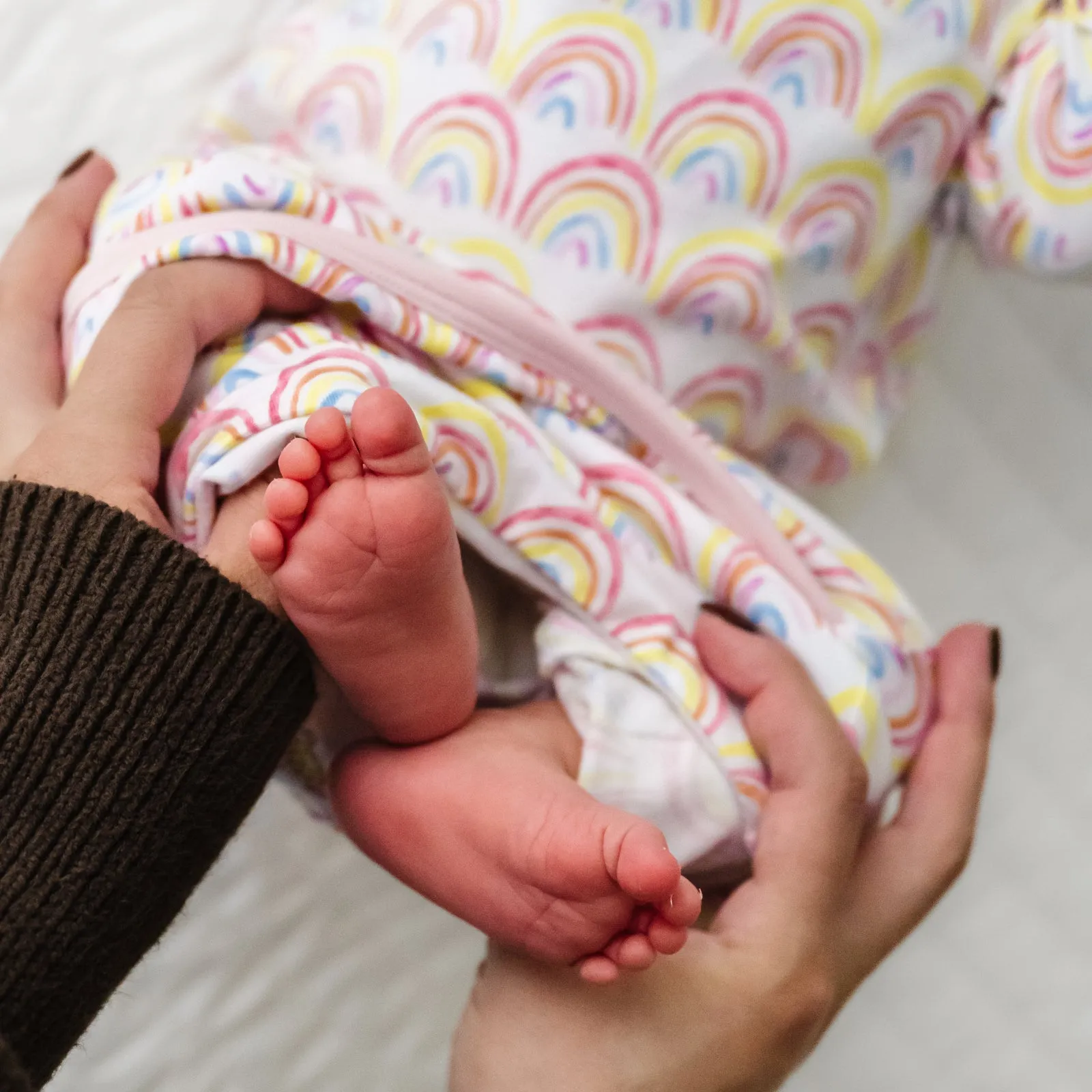 Pastel Rainbows Infant Gown