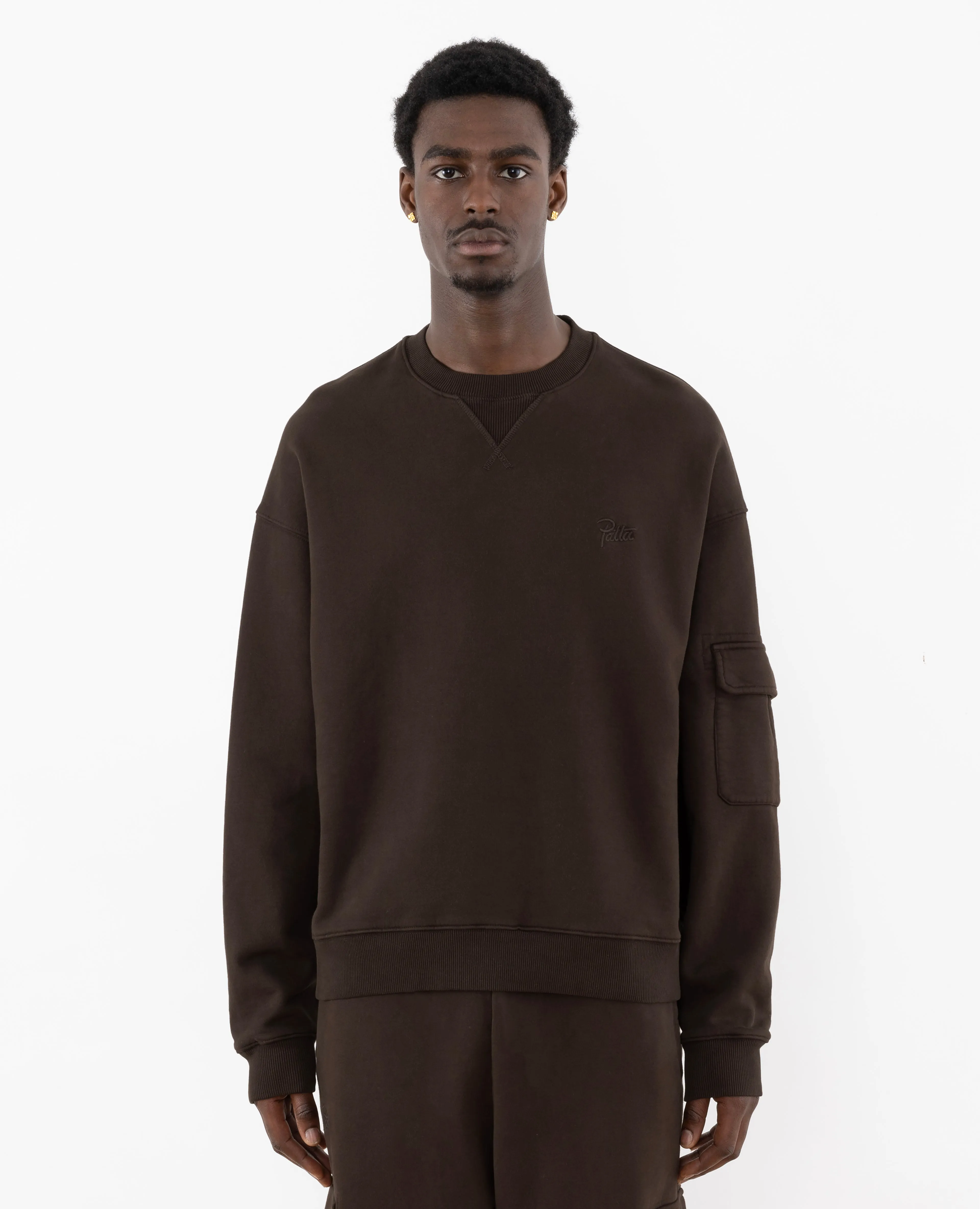 Patta Basic Pigment Dye Pocket Crewneck Sweater (Delicioso)