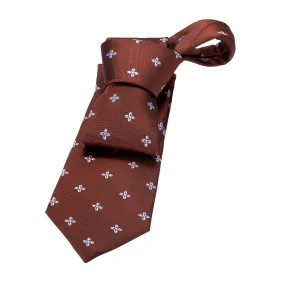 Patterson Foulard Silk Tie, Burgundy / Silver