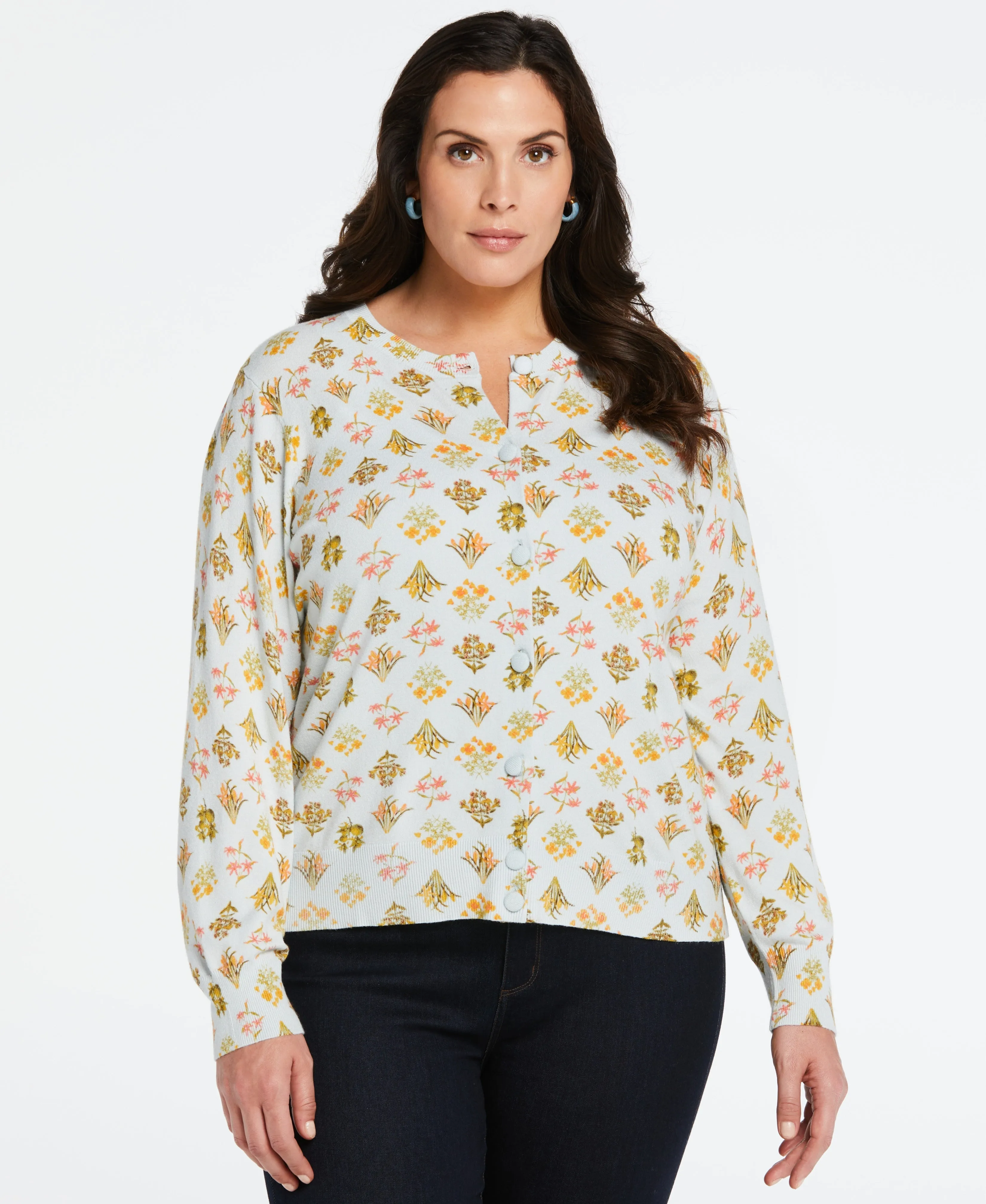 Plus Size Super Soft Floral Sweater Set