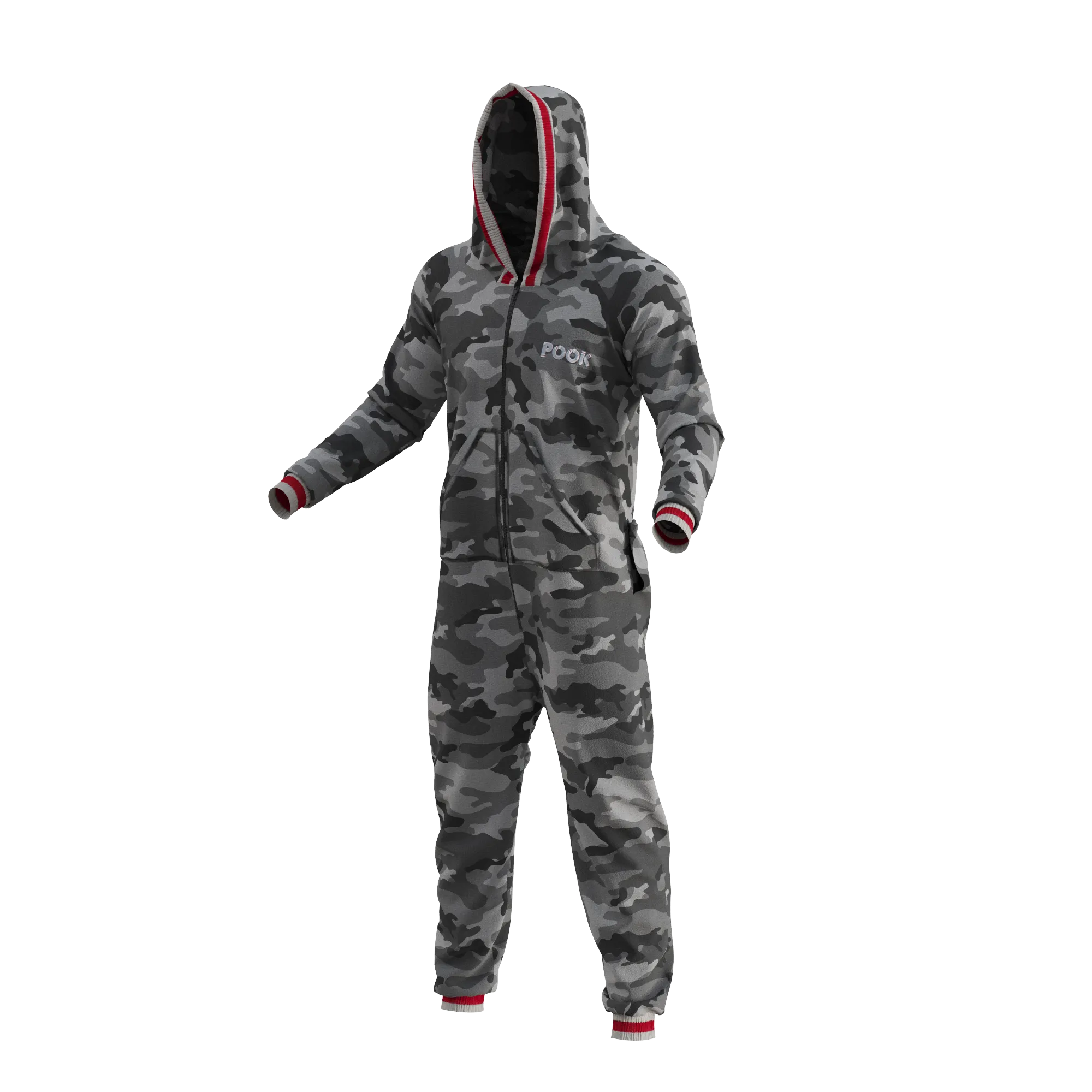 Pook Onesie - Camo Grey (Adult Unisex)