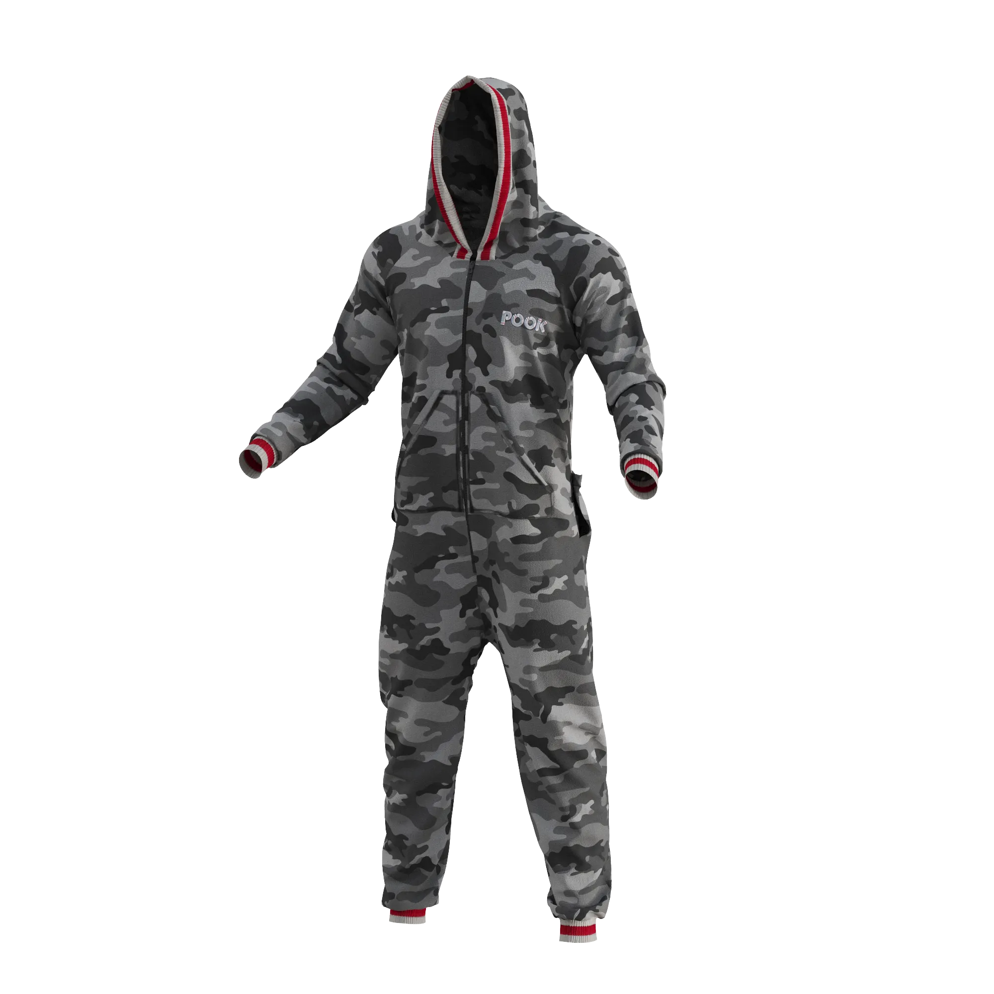 Pook Onesie - Camo Grey (Adult Unisex)