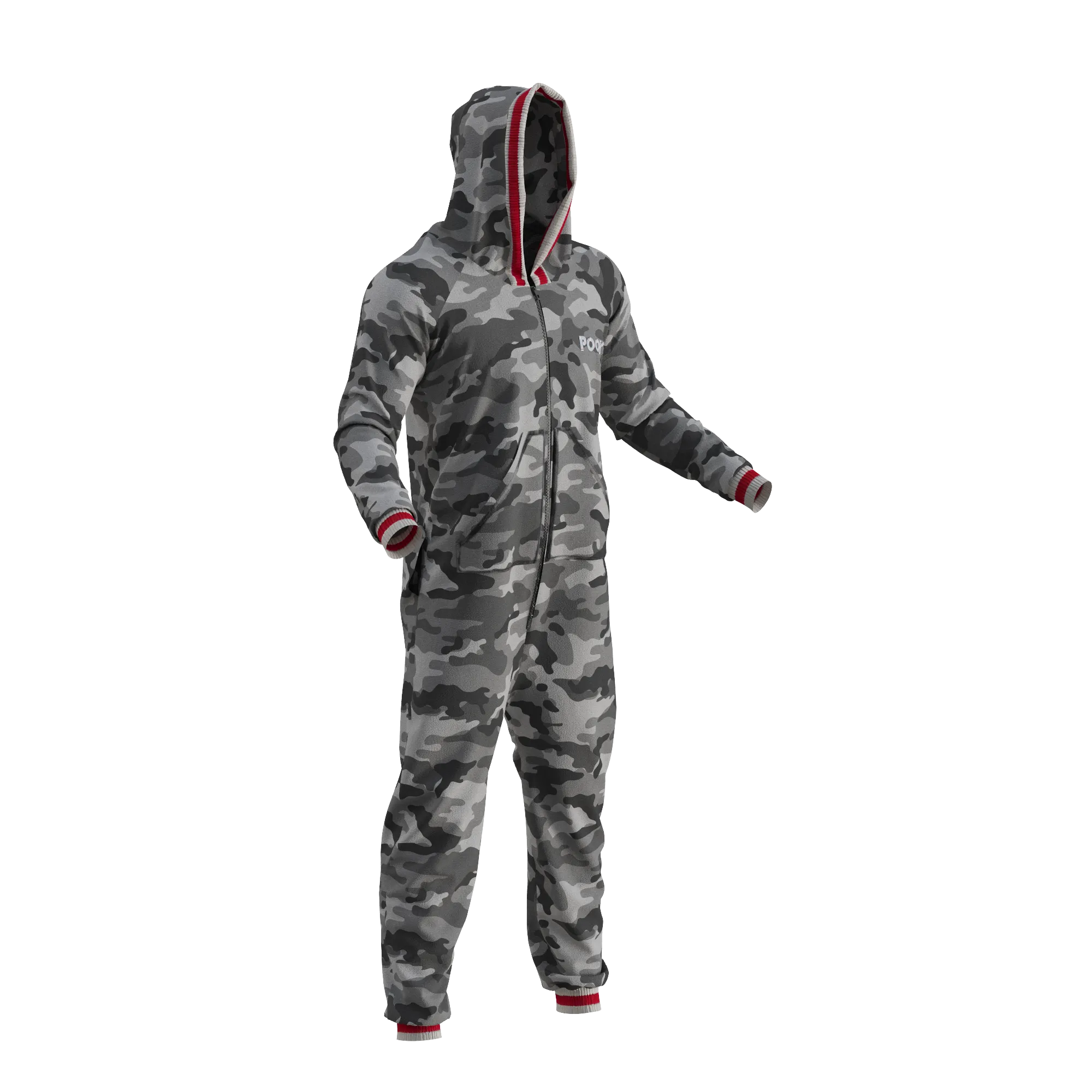 Pook Onesie - Camo Grey (Adult Unisex)