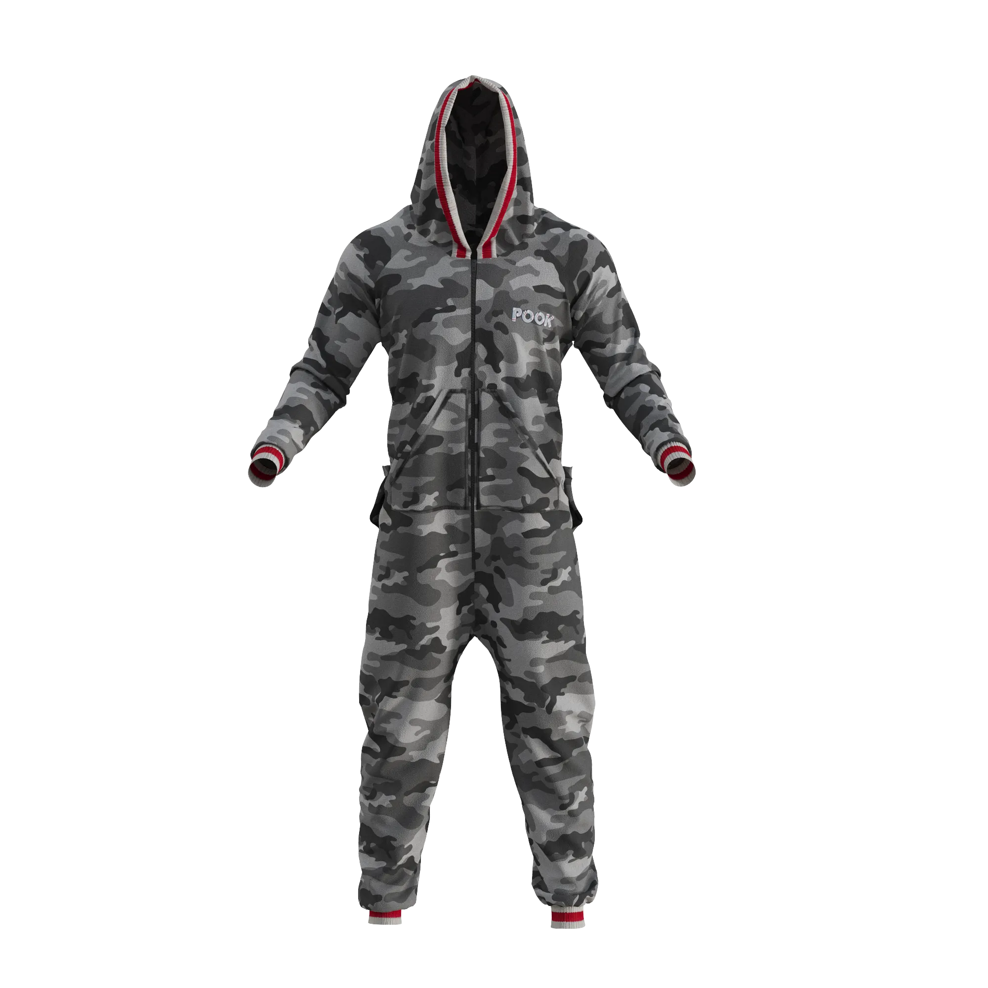 Pook Onesie - Camo Grey (Adult Unisex)