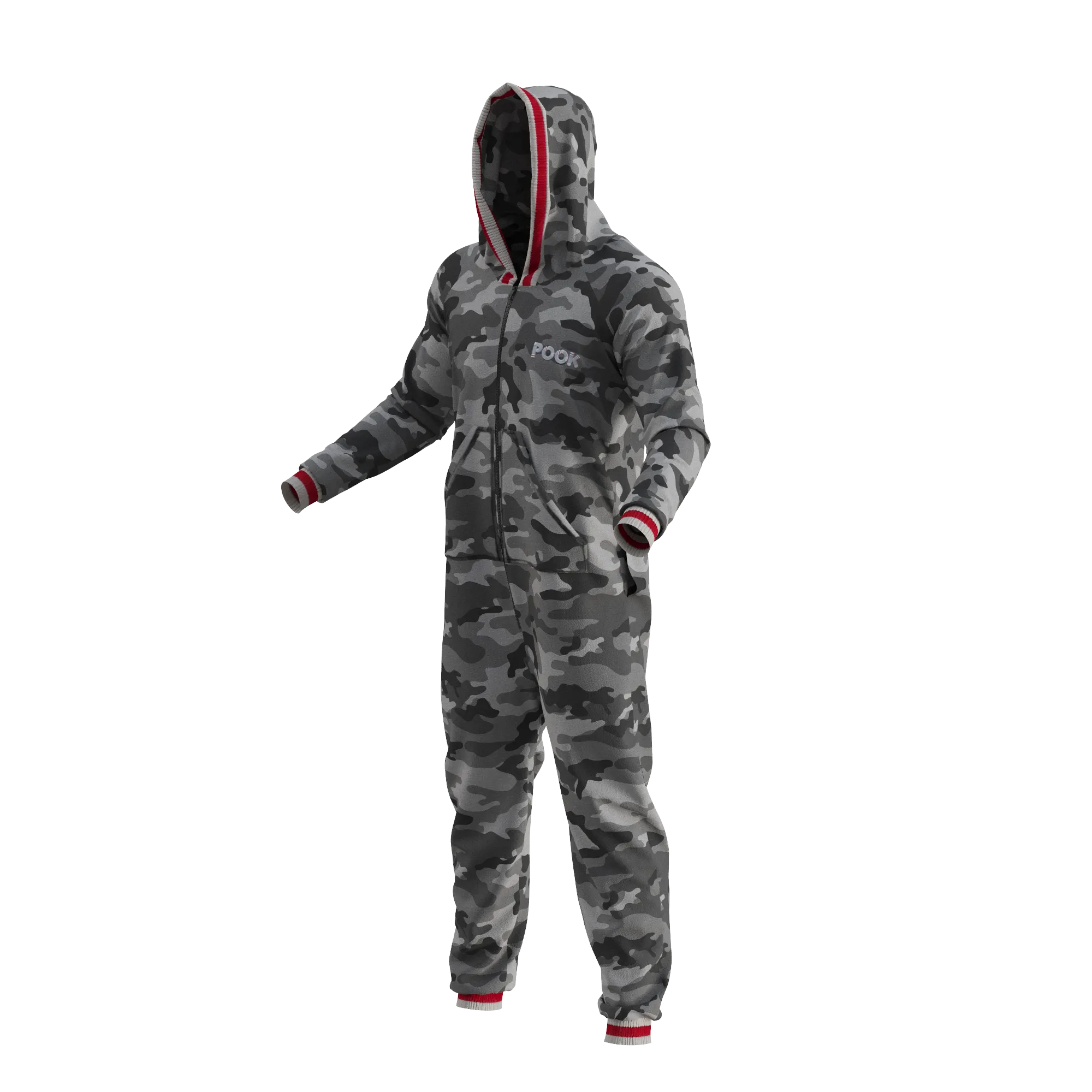 Pook Onesie - Camo Grey (Adult Unisex)