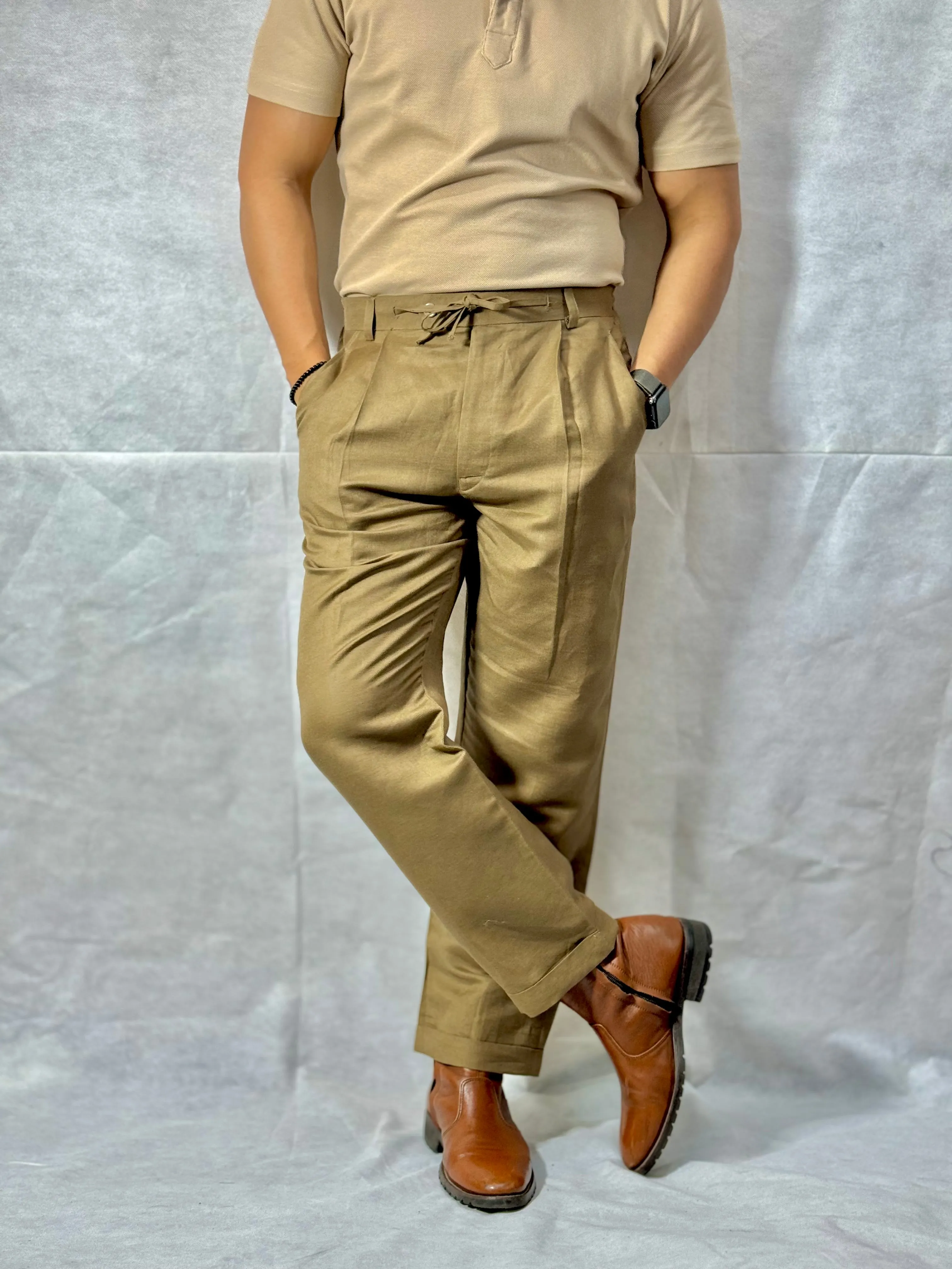 PREMIUM DRAWSTRING LINEN TROUSER