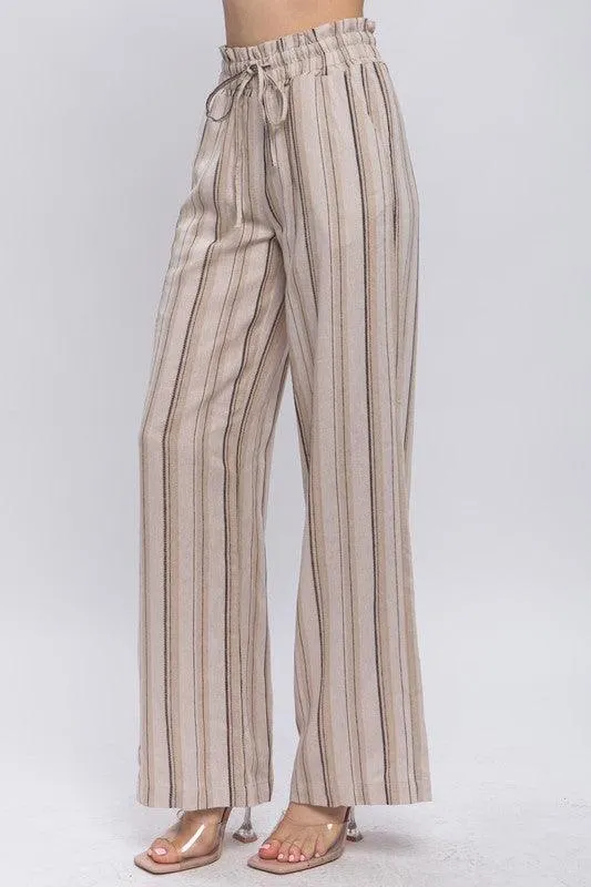 Quinn Linen Vertical Stripe Pants