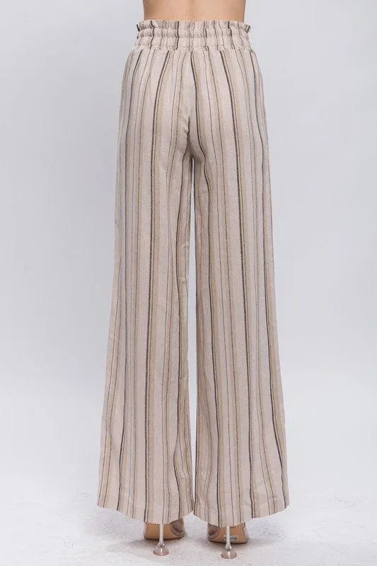 Quinn Linen Vertical Stripe Pants