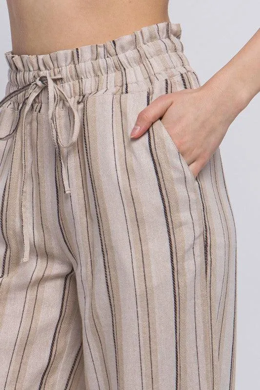 Quinn Linen Vertical Stripe Pants