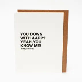 "Down With AARP?" Card