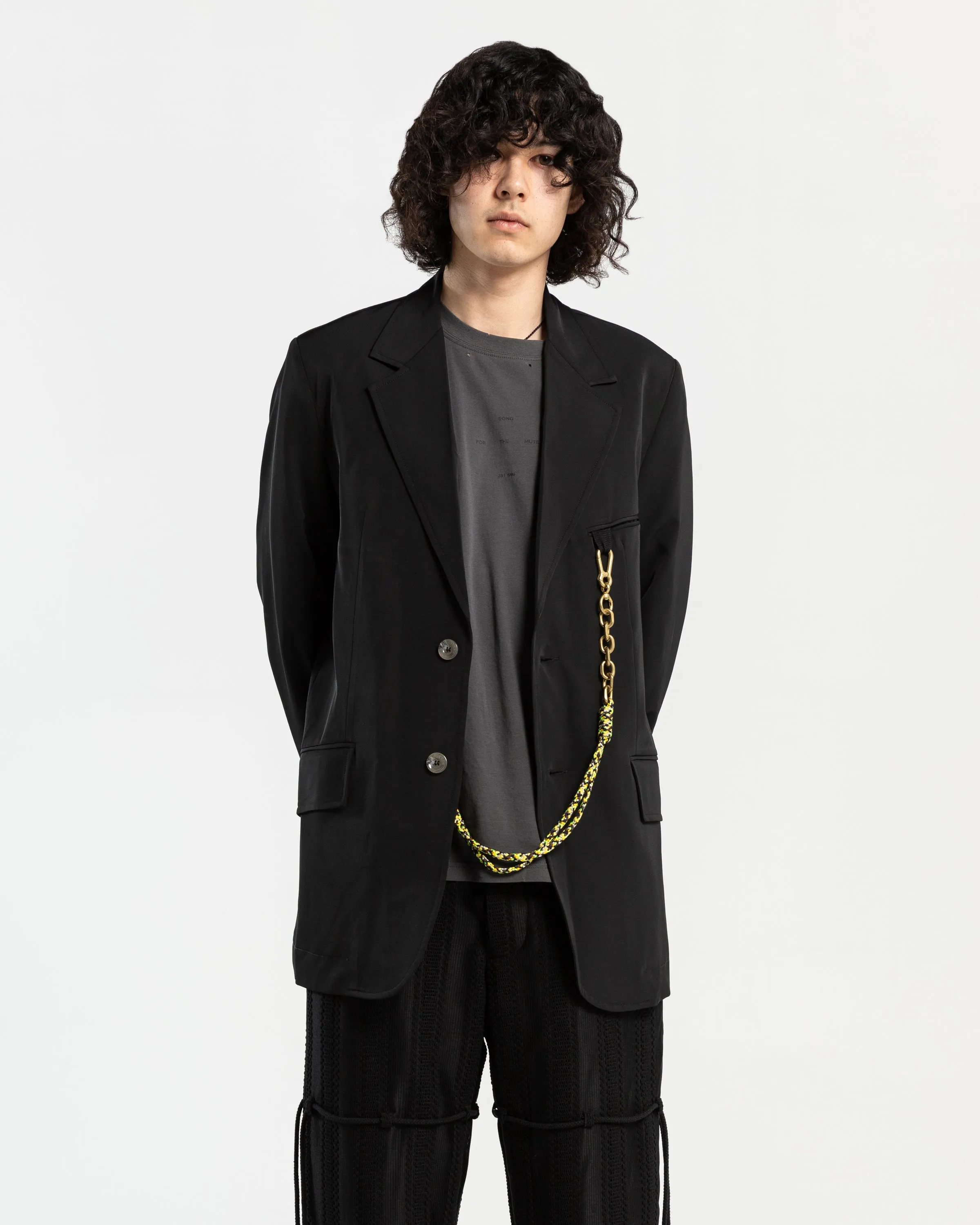 "Limpet Shell" Oversized Blazer in Black