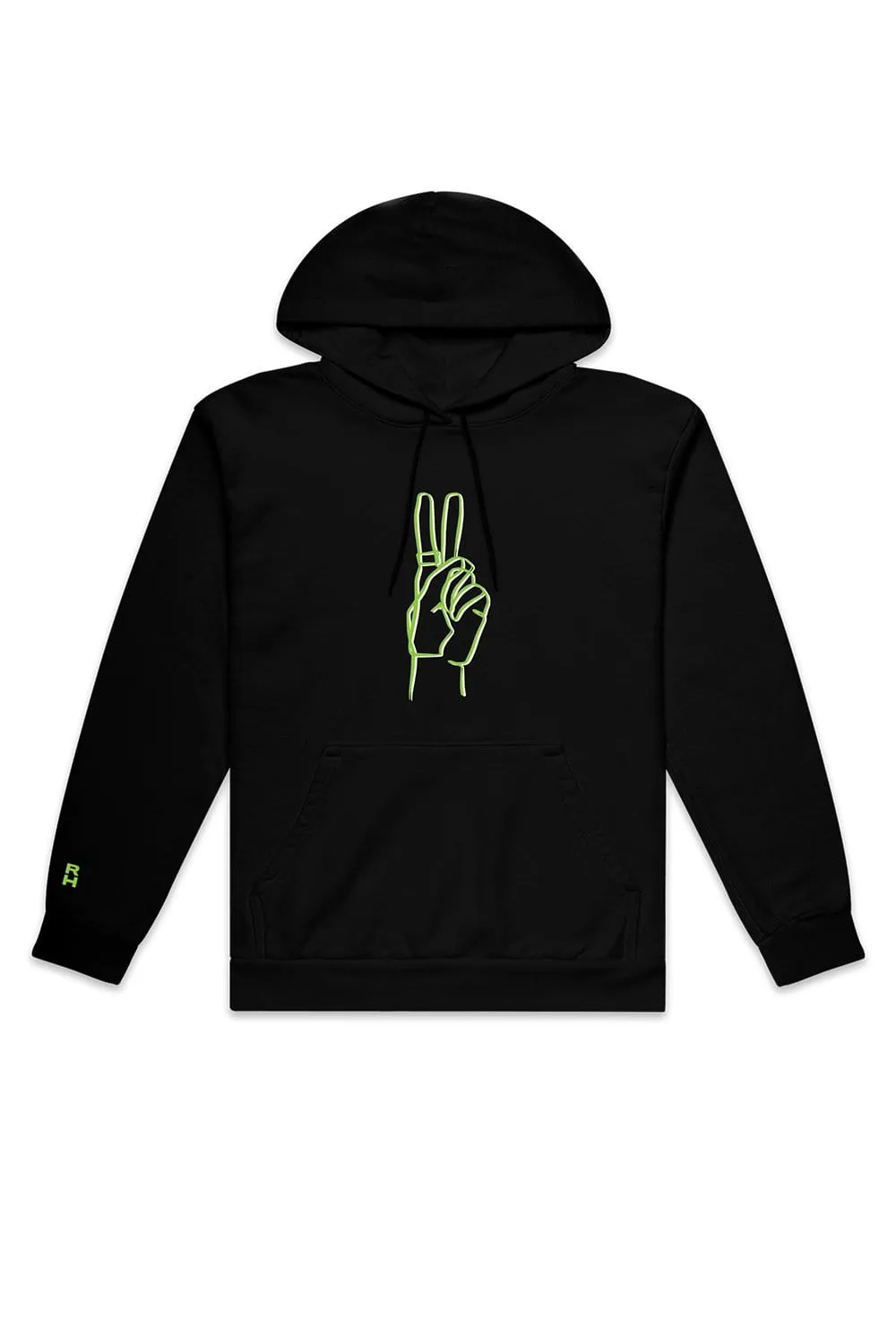 Riley Hubatka 'Neon Peace' Black Hoodie