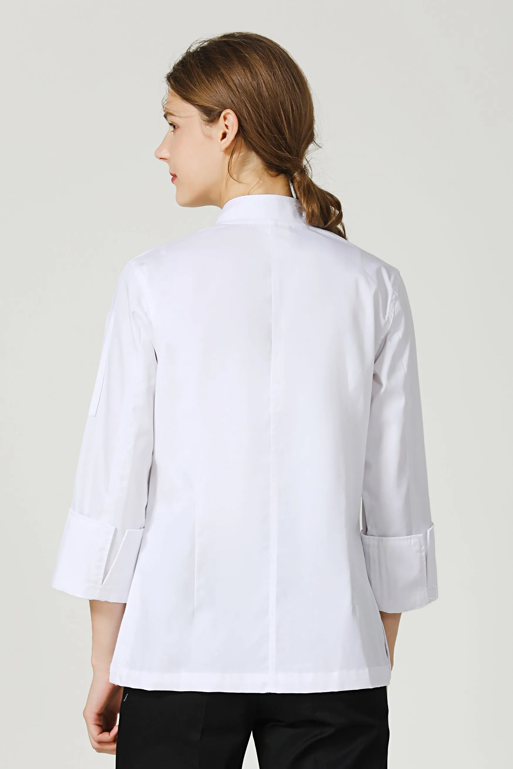 Rosemary Female White Chef Jacket, Long Sleeve