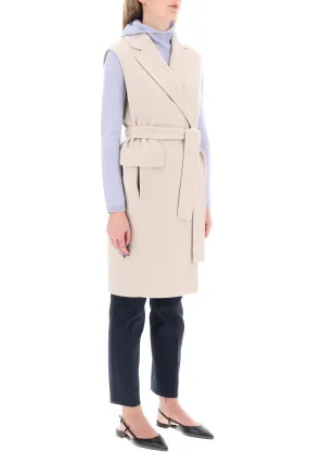 's Max Mara Long Vest With Belt (Size - 40)