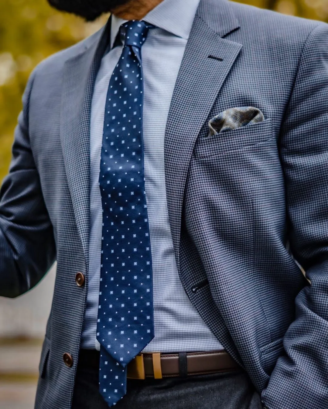 Shelton Abstract Silk Tie, Navy / Blue / Silver