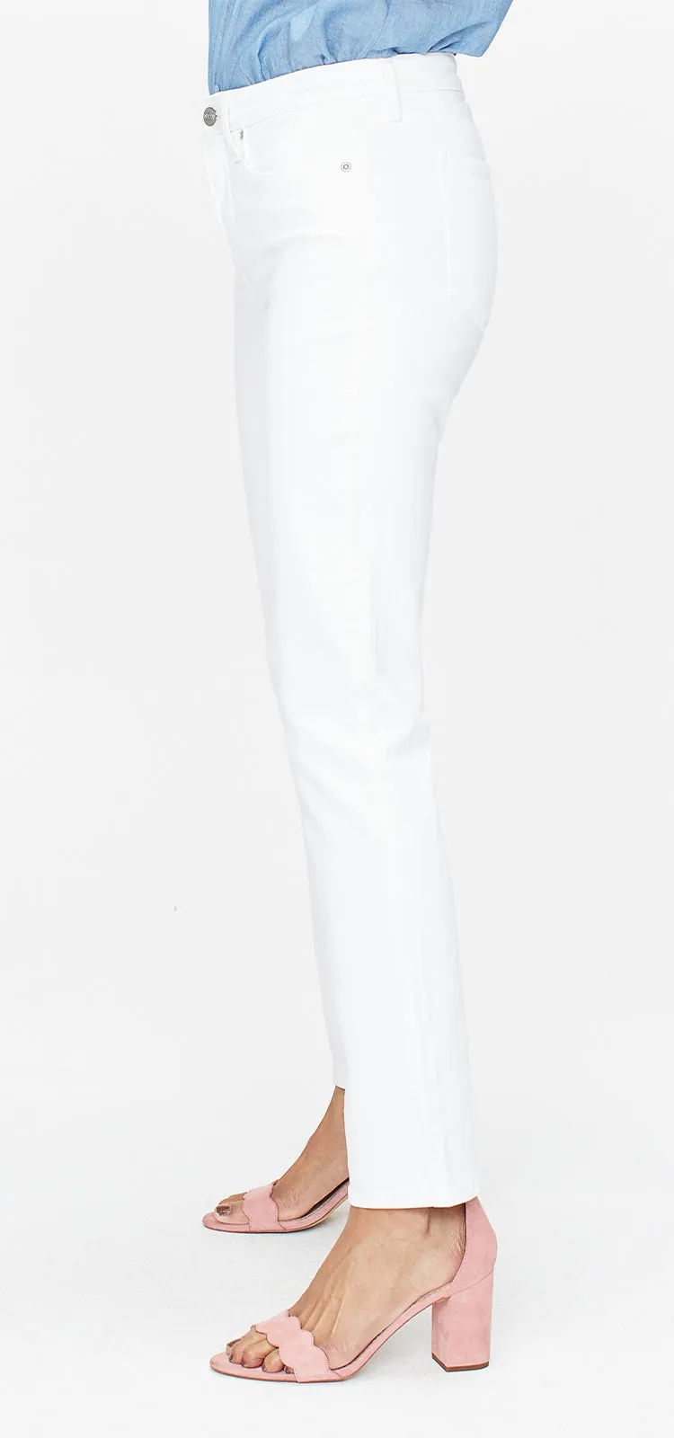 Sheri Slim Jeans Wit Gekleurde Denim | Optic White