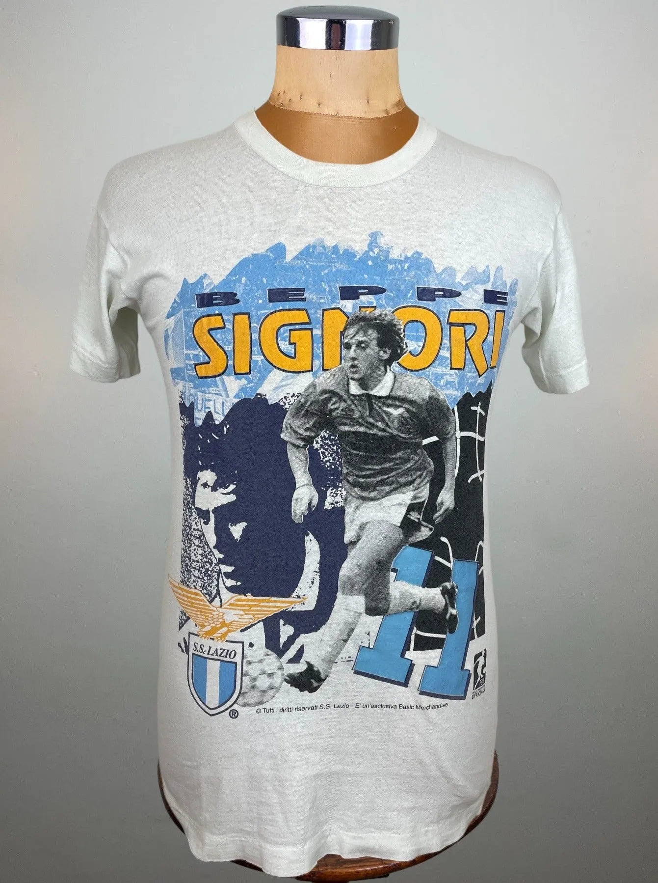 Official 1993 Lazio Beppe Signori T-Shirt - Size Large