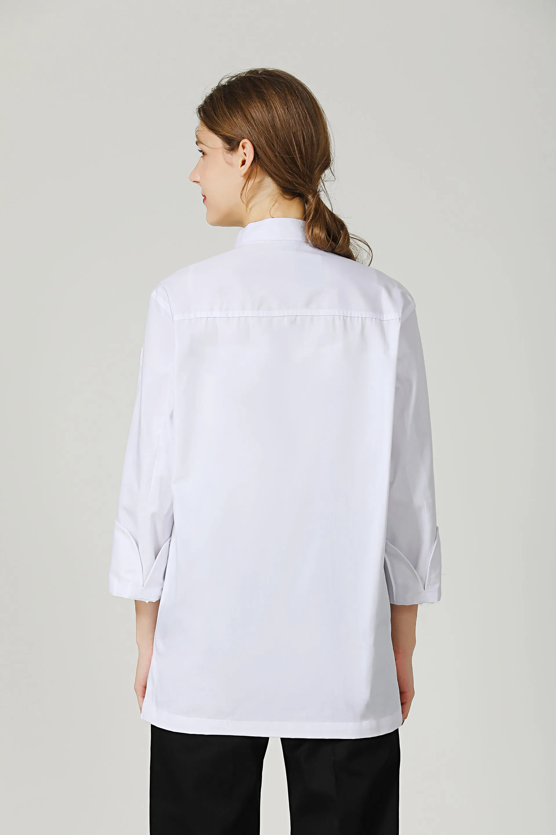 Thyme White Chef Jacket, Long Sleeve