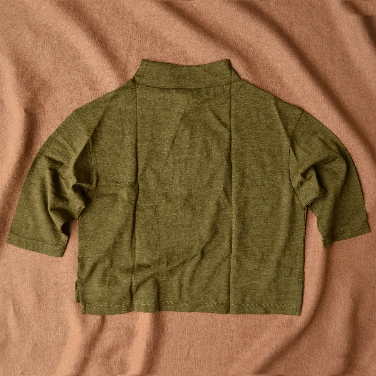 Turtleneck Longsleeve Top - 100% Organic Merino - Herb (5-6y) *Last One!