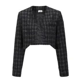 Tweed Open Cropped Coat